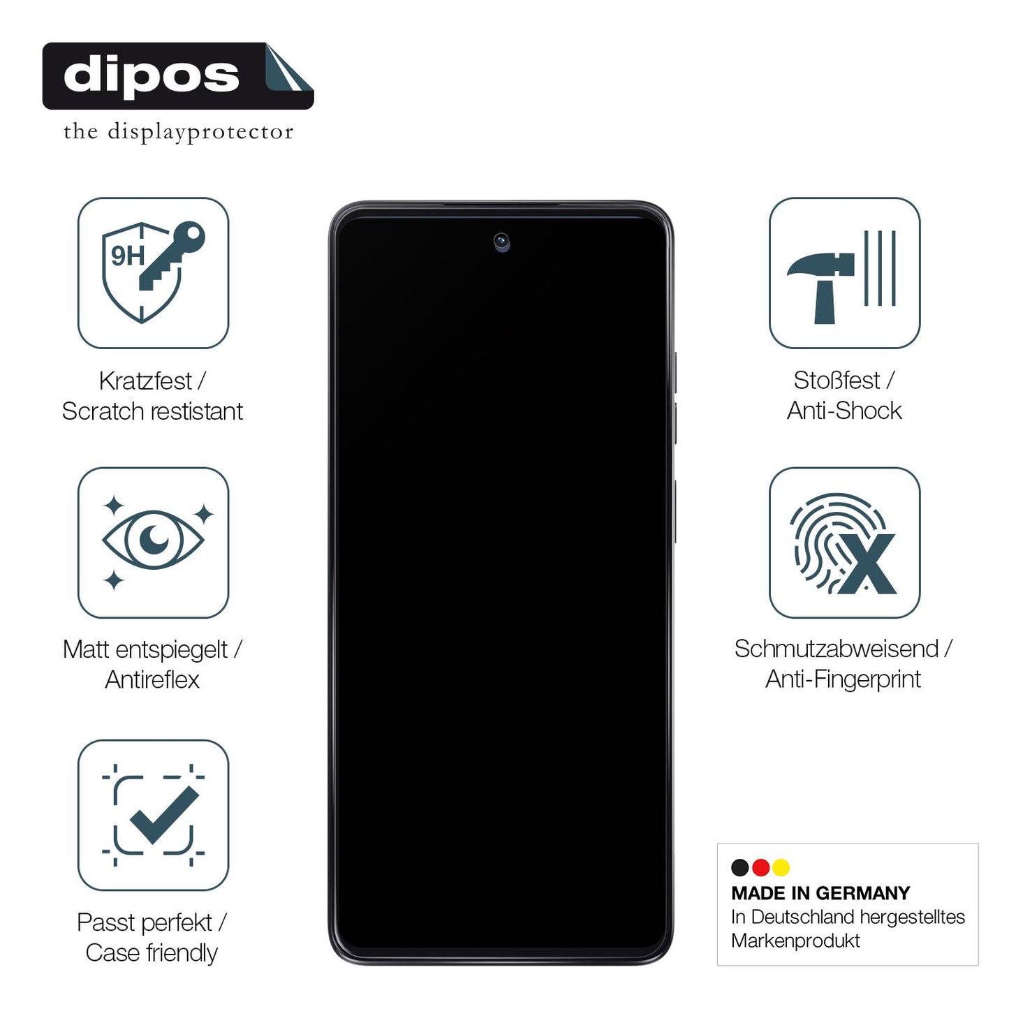 Displayschutz hergestellt in Deutschland, höchste Qualität made in Germany