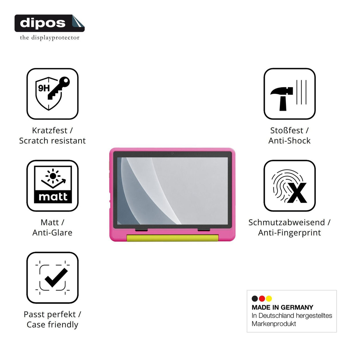 Displayschutz hergestellt in Deutschland, höchste Qualität made in Germany