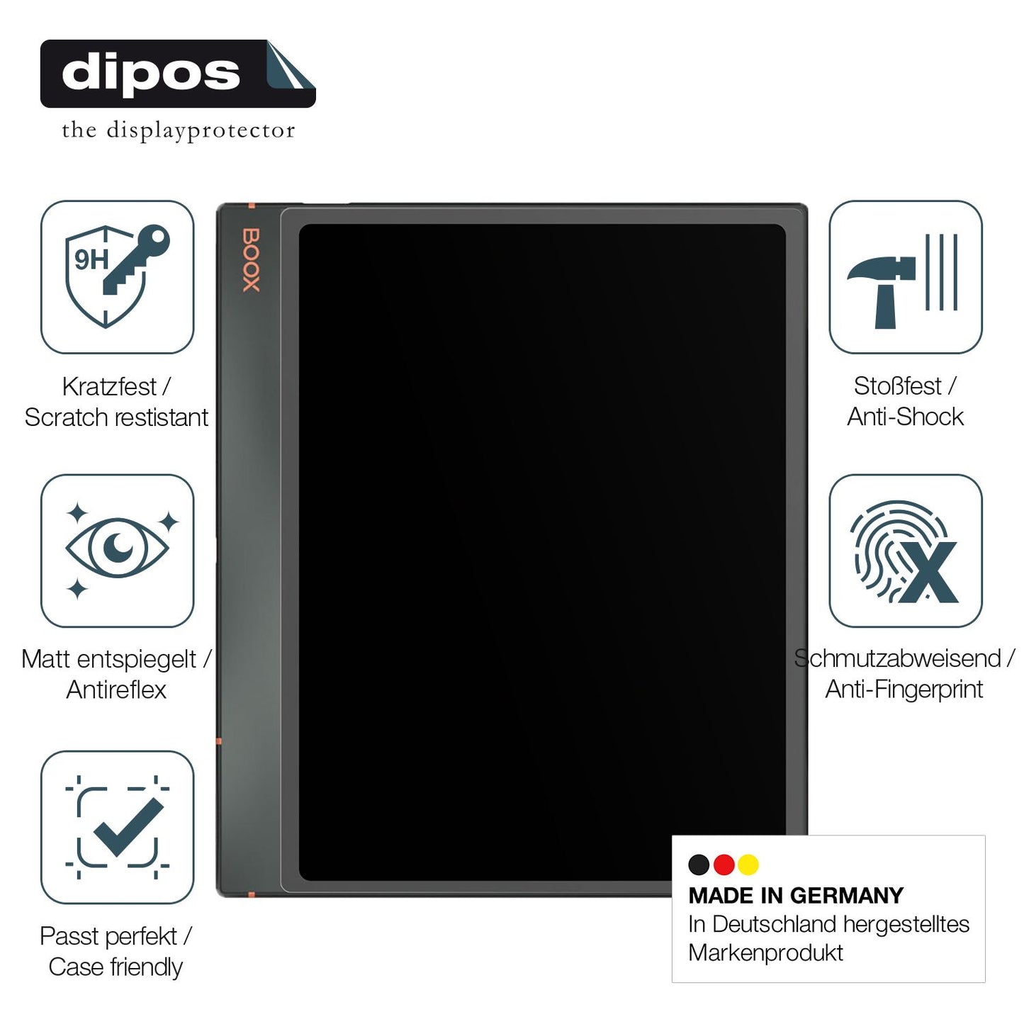 Displayschutz hergestellt in Deutschland, höchste Qualität made in Germany