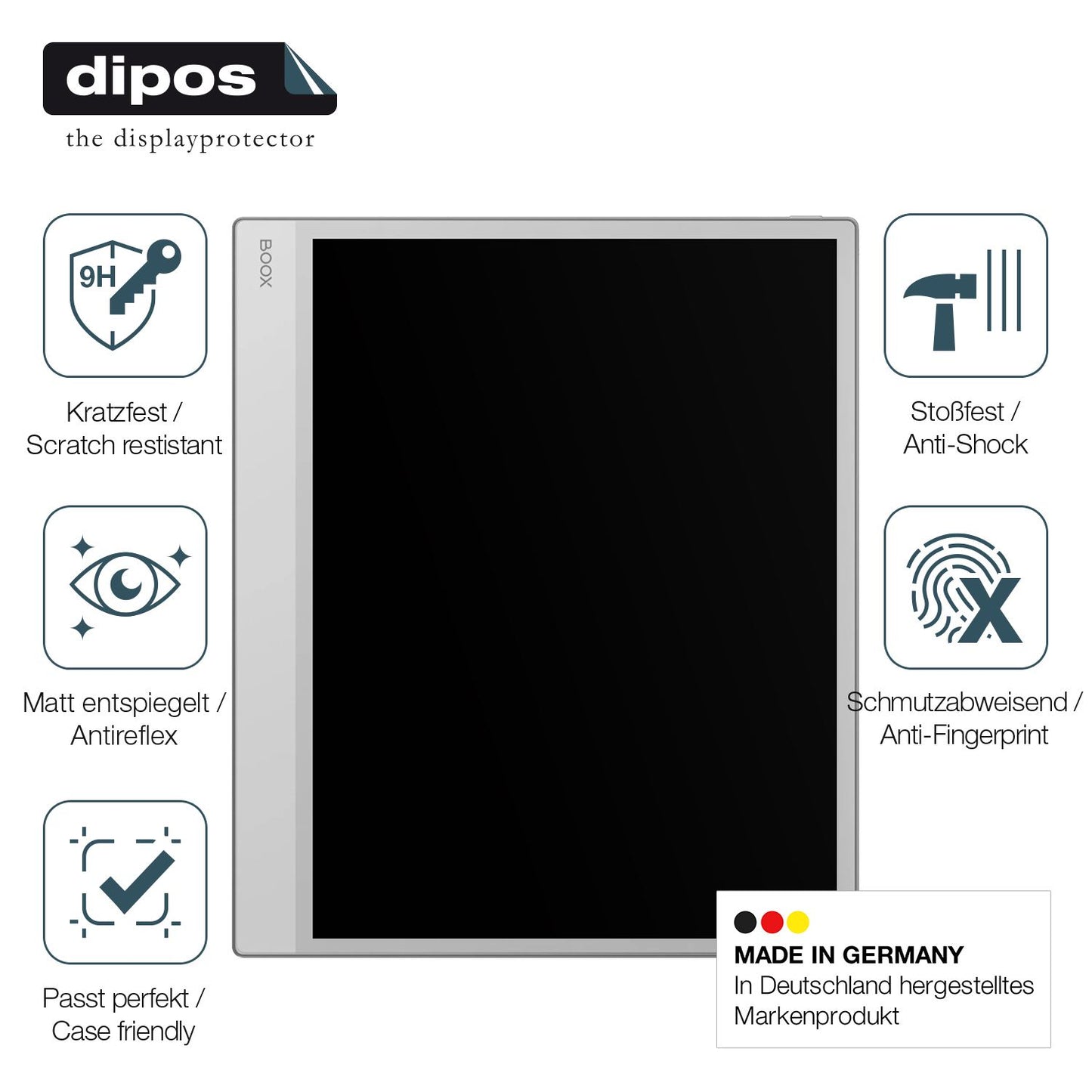 Displayschutz hergestellt in Deutschland, höchste Qualität made in Germany