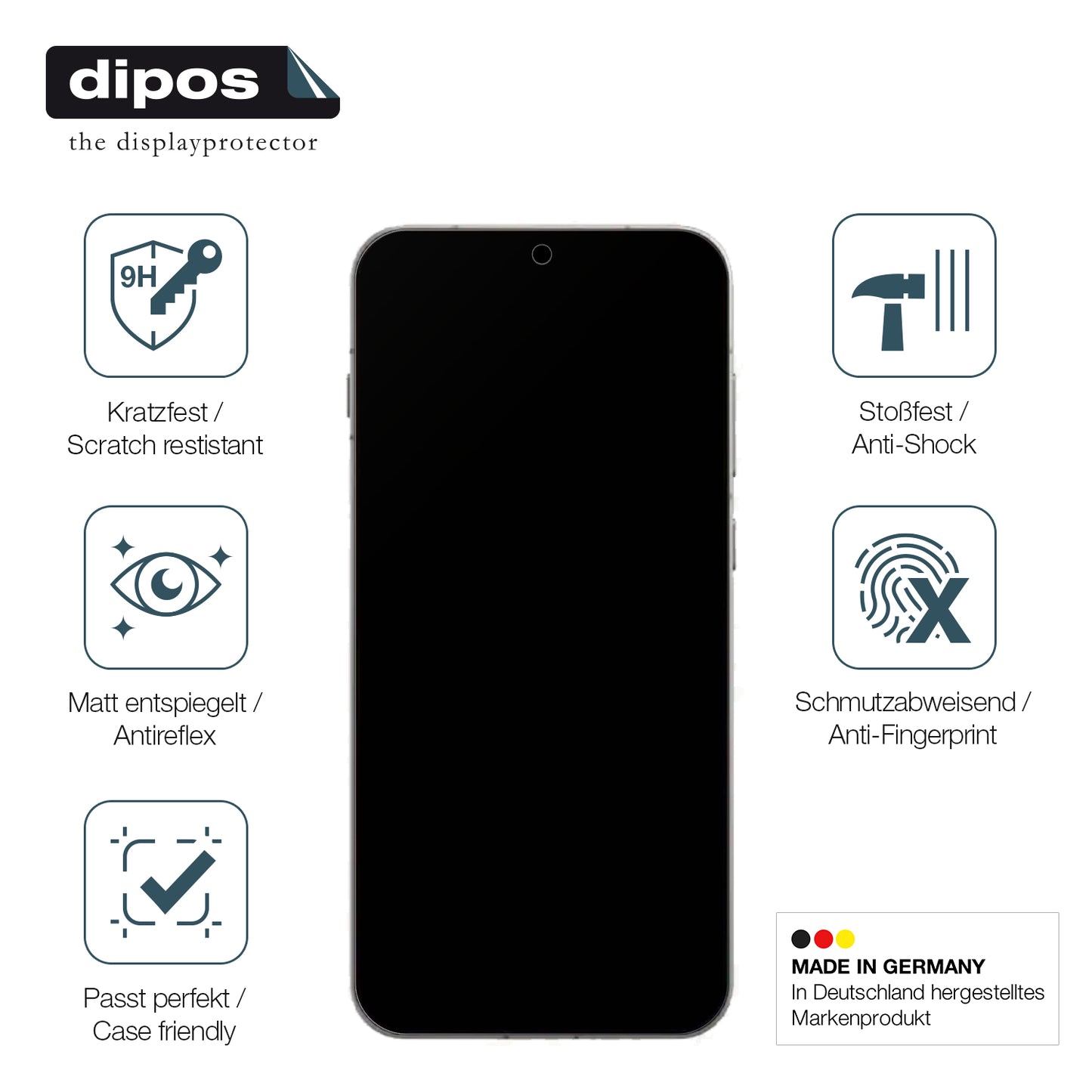 Displayschutz hergestellt in Deutschland, höchste Qualität made in Germany