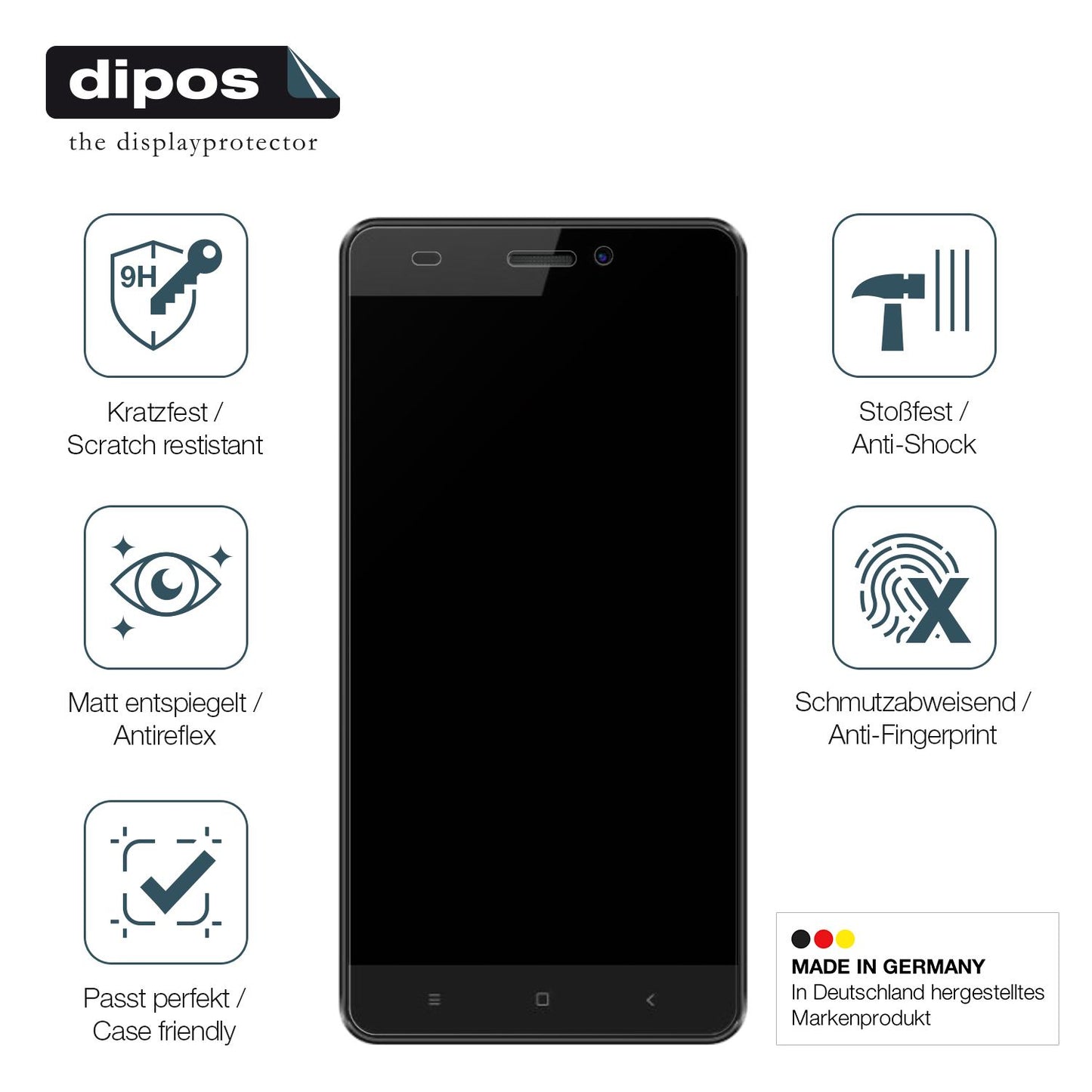 Displayschutz hergestellt in Deutschland, höchste Qualität made in Germany