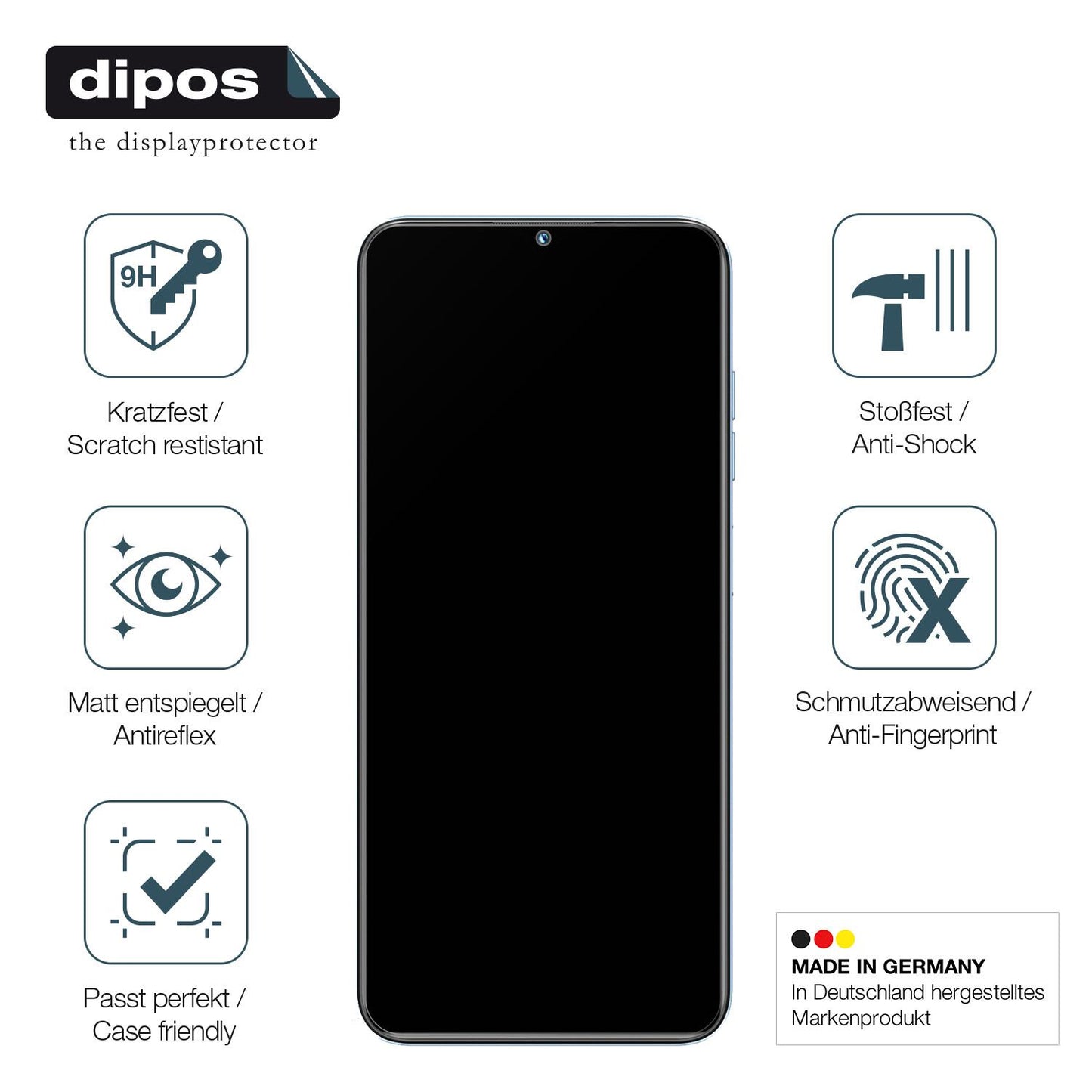 Displayschutz hergestellt in Deutschland, höchste Qualität made in Germany