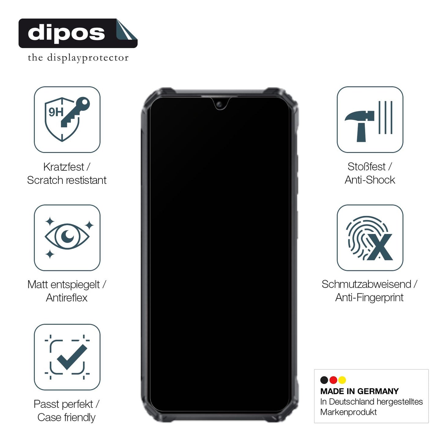 Displayschutz hergestellt in Deutschland, höchste Qualität made in Germany