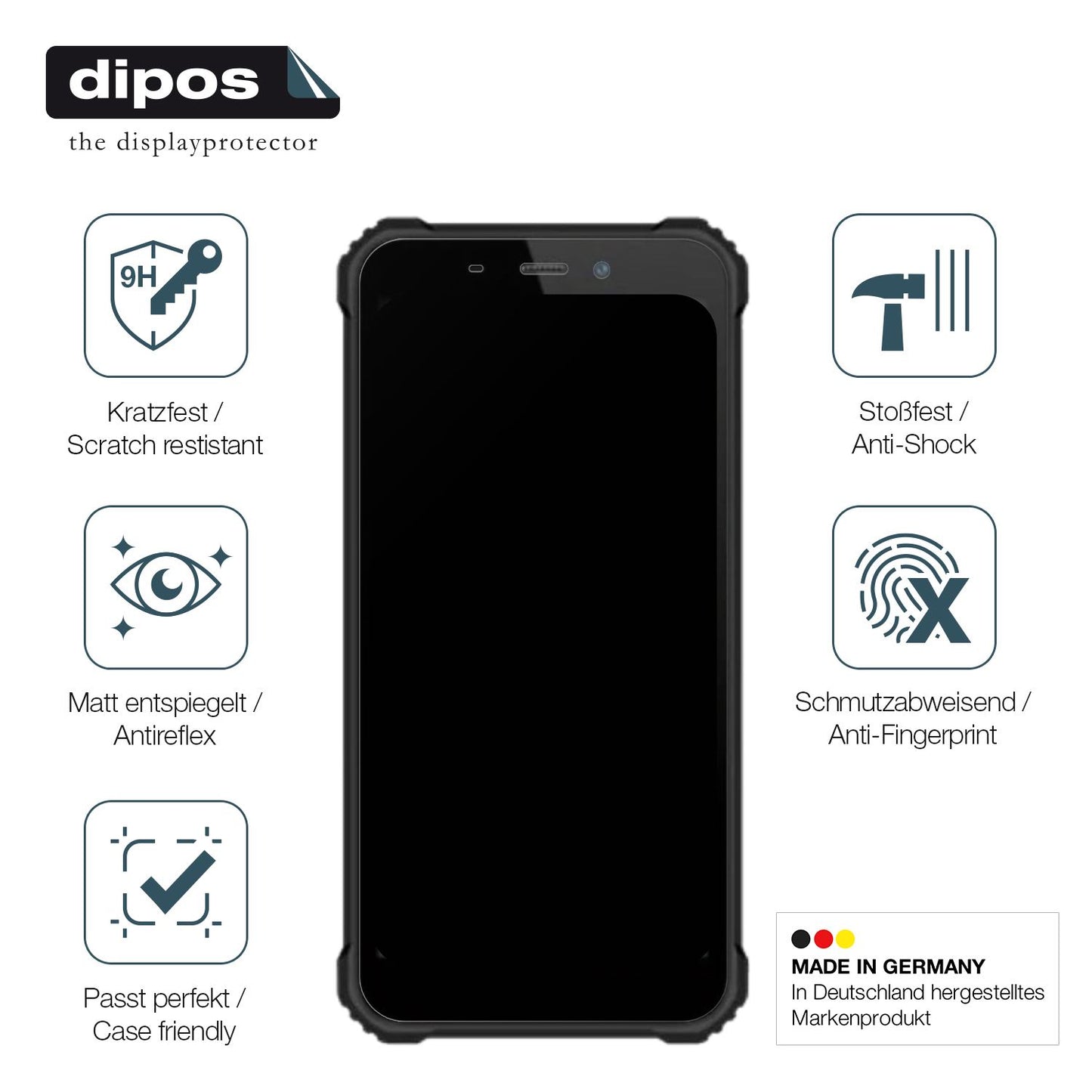 Displayschutz hergestellt in Deutschland, höchste Qualität made in Germany
