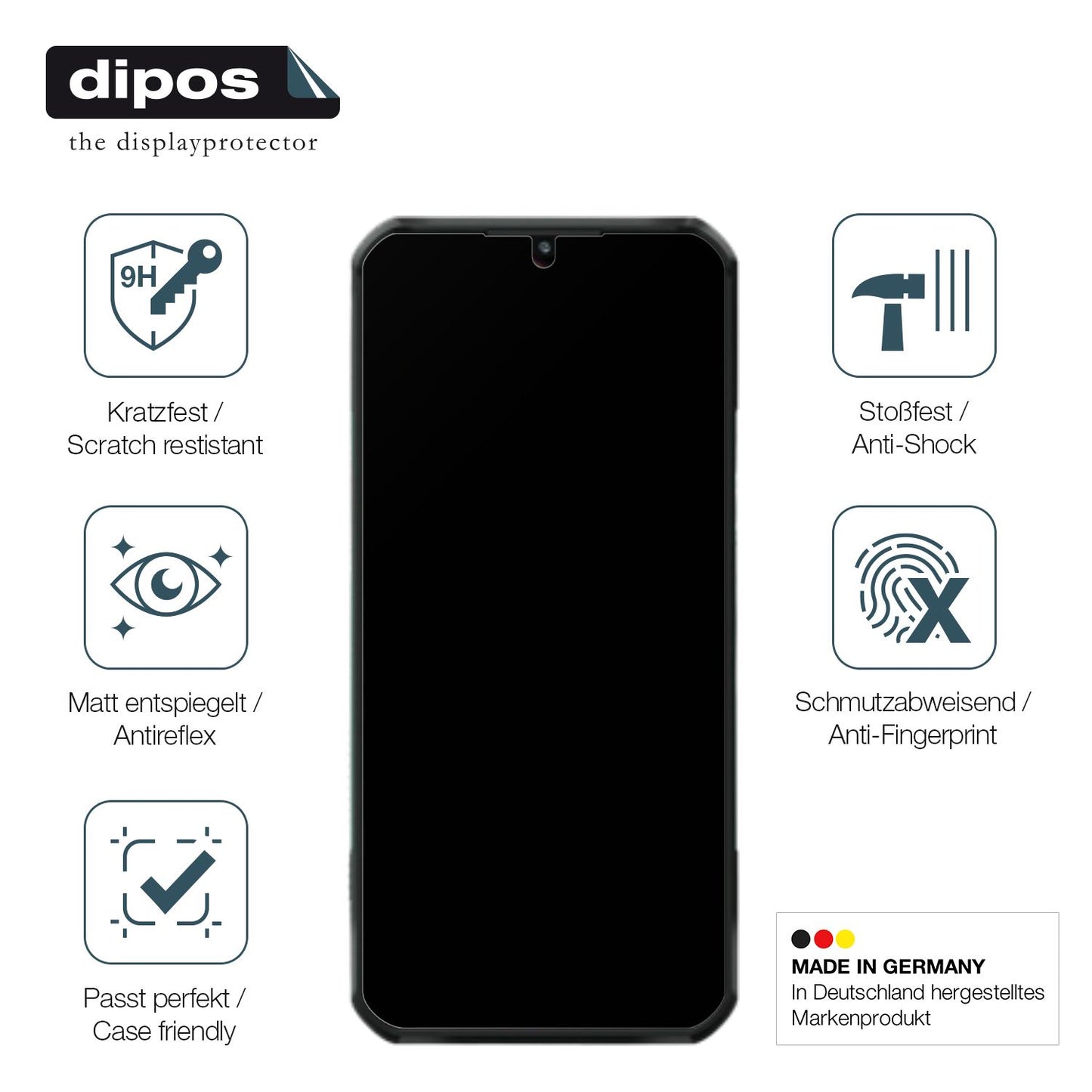 Displayschutz hergestellt in Deutschland, höchste Qualität made in Germany
