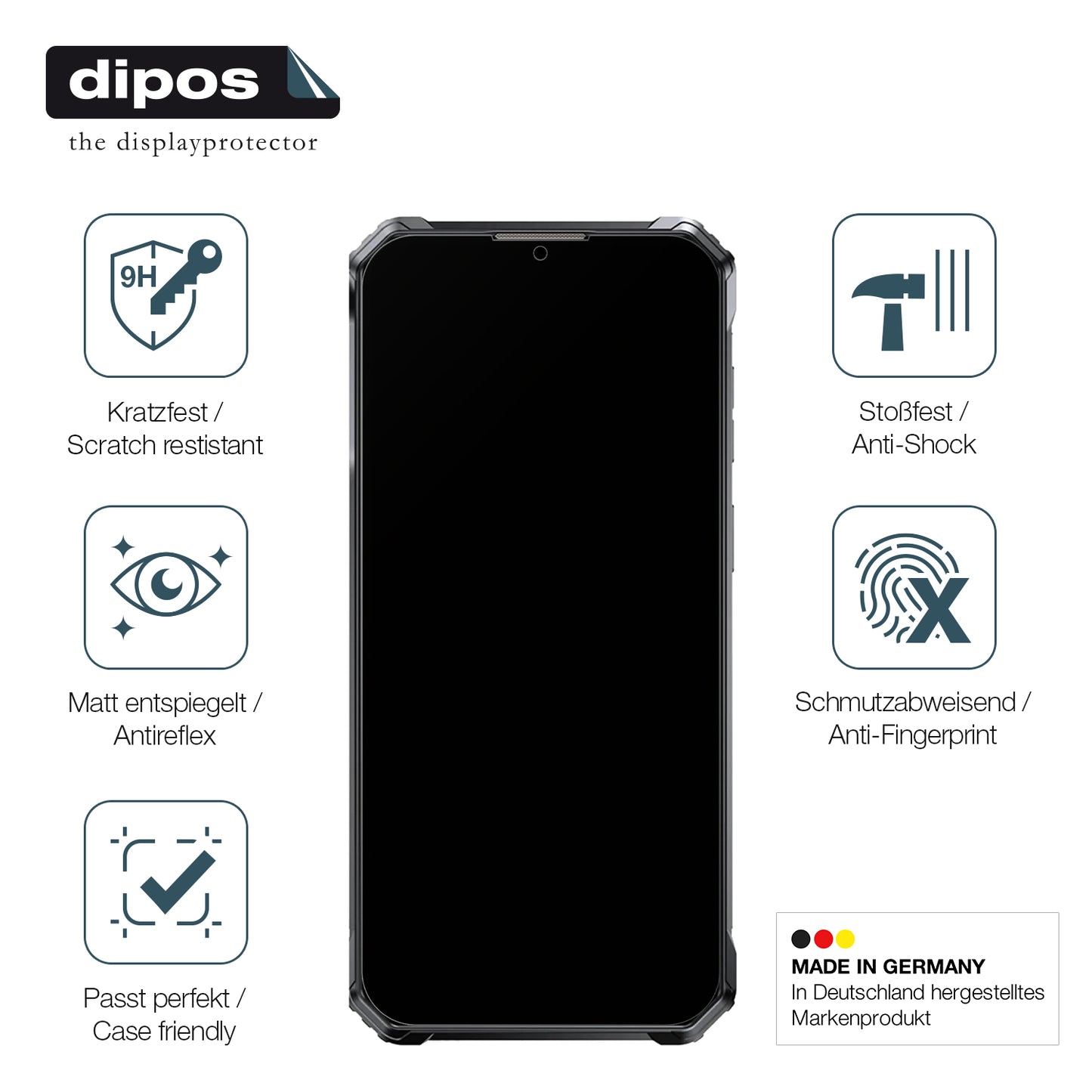 Displayschutz hergestellt in Deutschland, höchste Qualität made in Germany