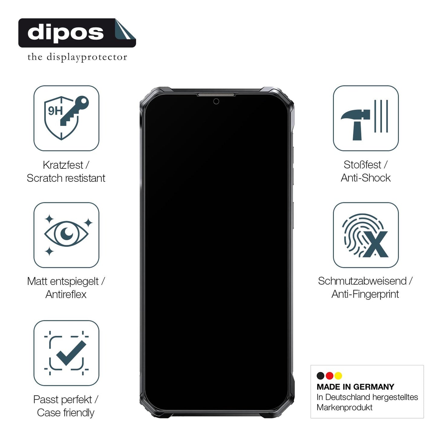 Displayschutz hergestellt in Deutschland, höchste Qualität made in Germany