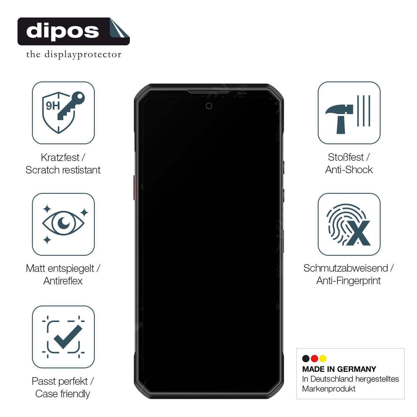 Displayschutz hergestellt in Deutschland, höchste Qualität made in Germany