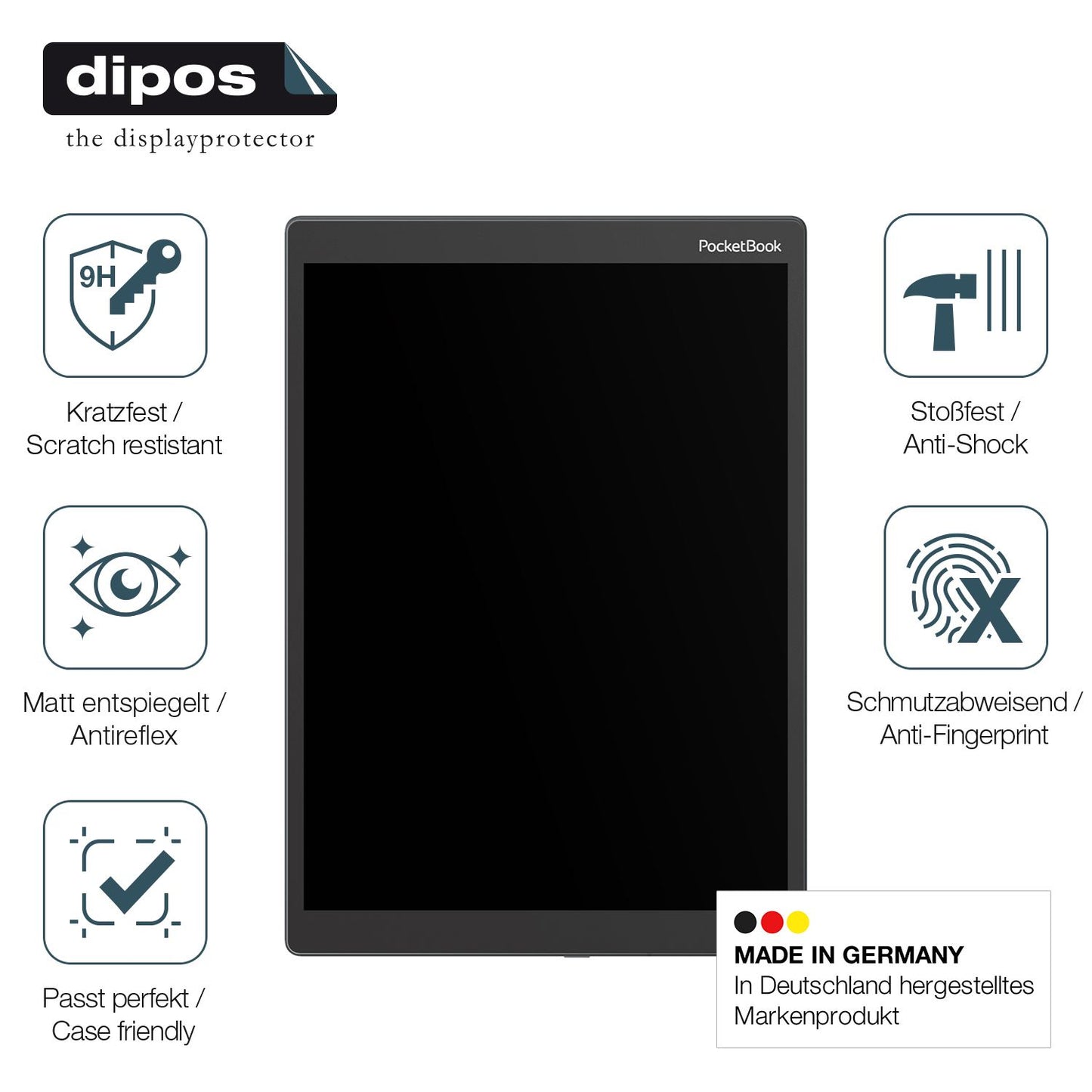 Displayschutz hergestellt in Deutschland, höchste Qualität made in Germany