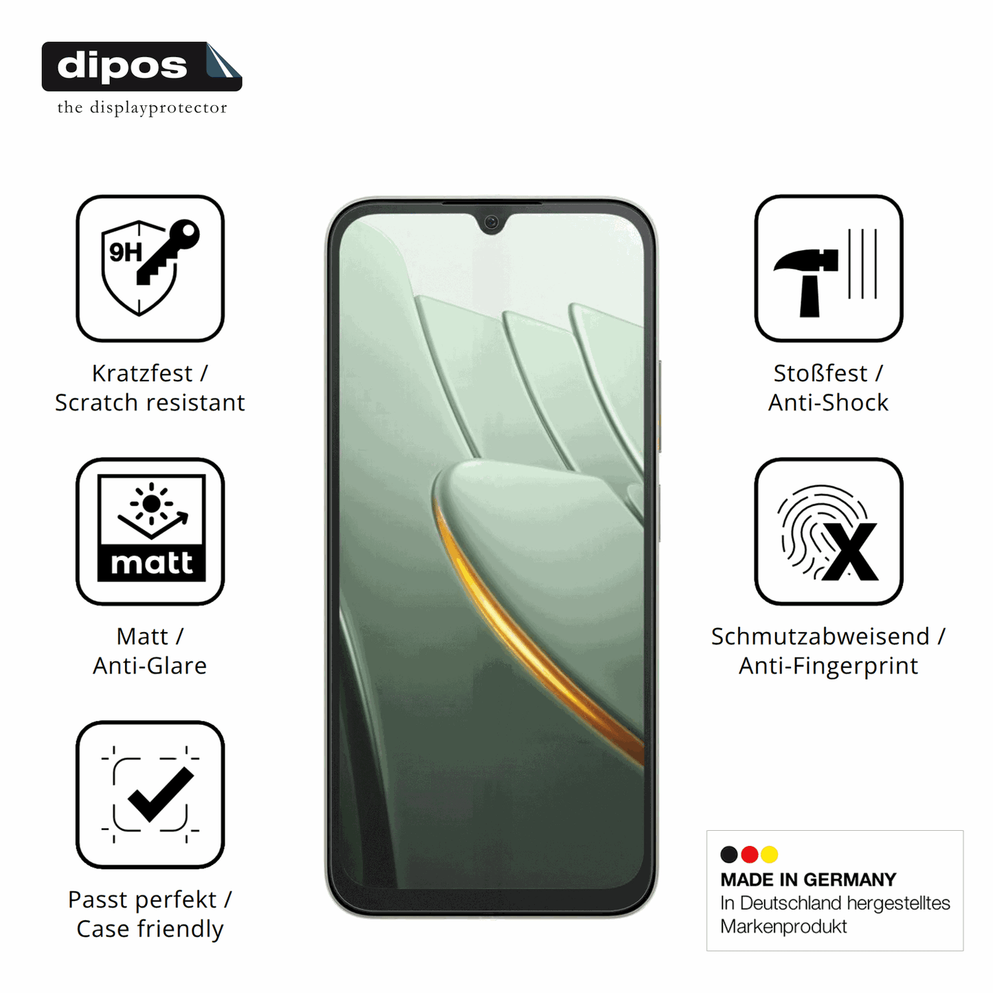 Displayschutz hergestellt in Deutschland, höchste Qualität made in Germany