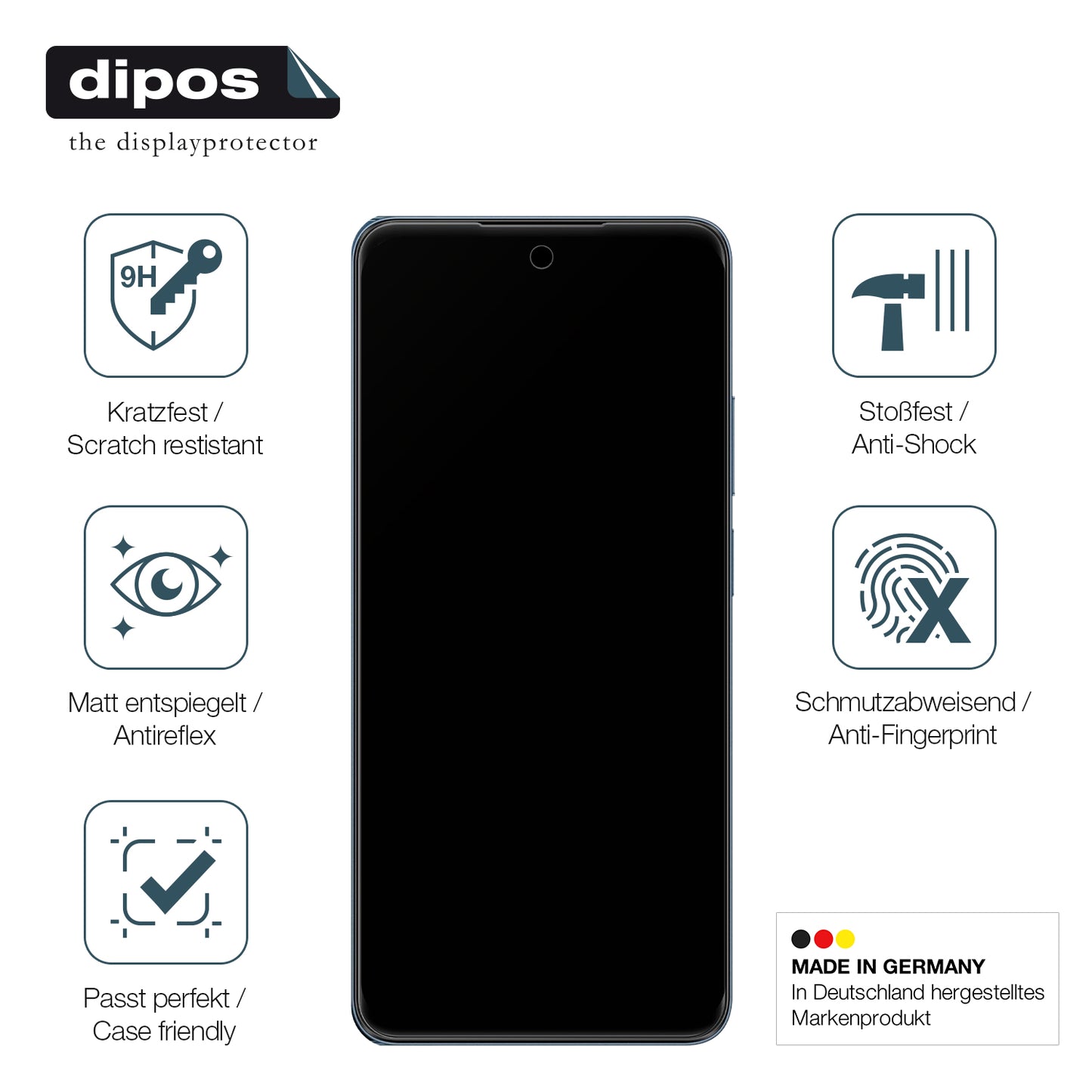 Displayschutz hergestellt in Deutschland, höchste Qualität made in Germany