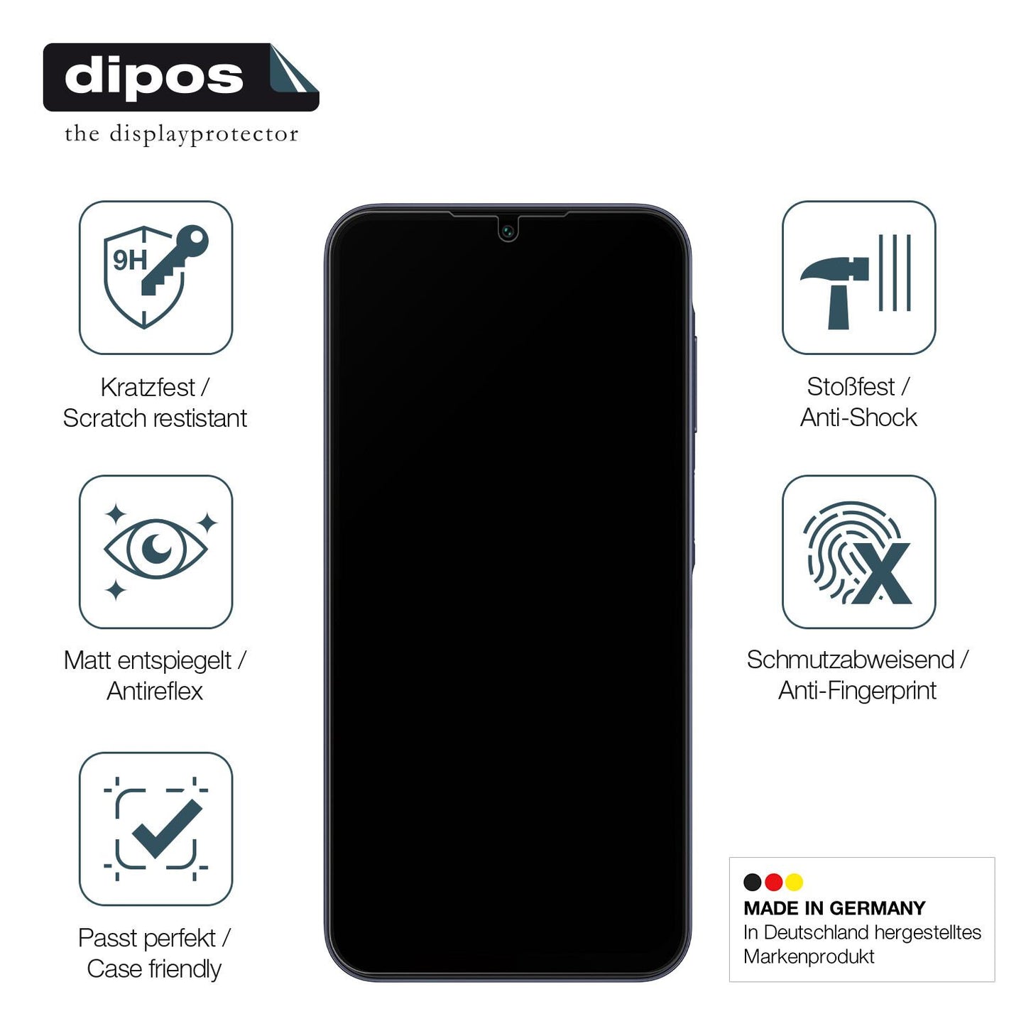 Displayschutz hergestellt in Deutschland, höchste Qualität made in Germany