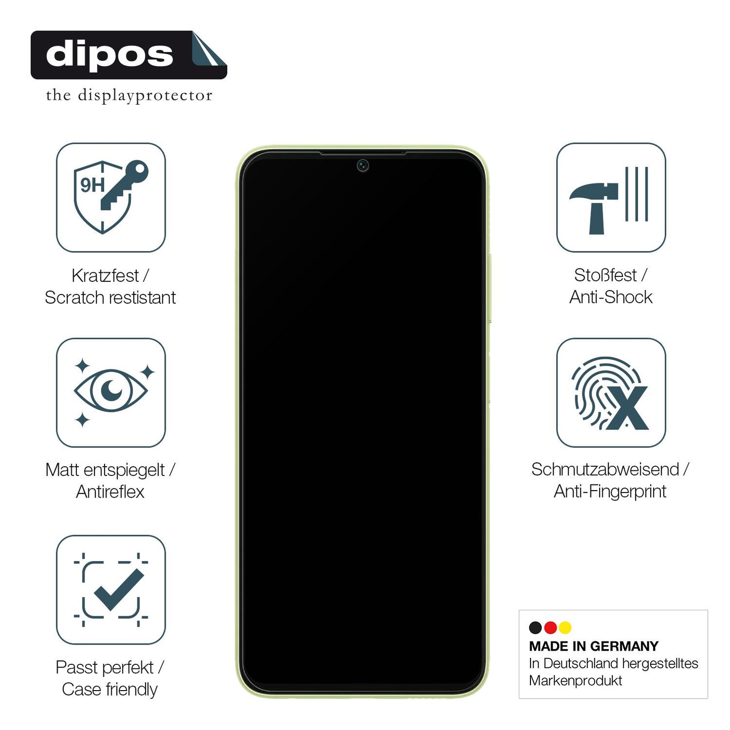 Displayschutz hergestellt in Deutschland, höchste Qualität made in Germany