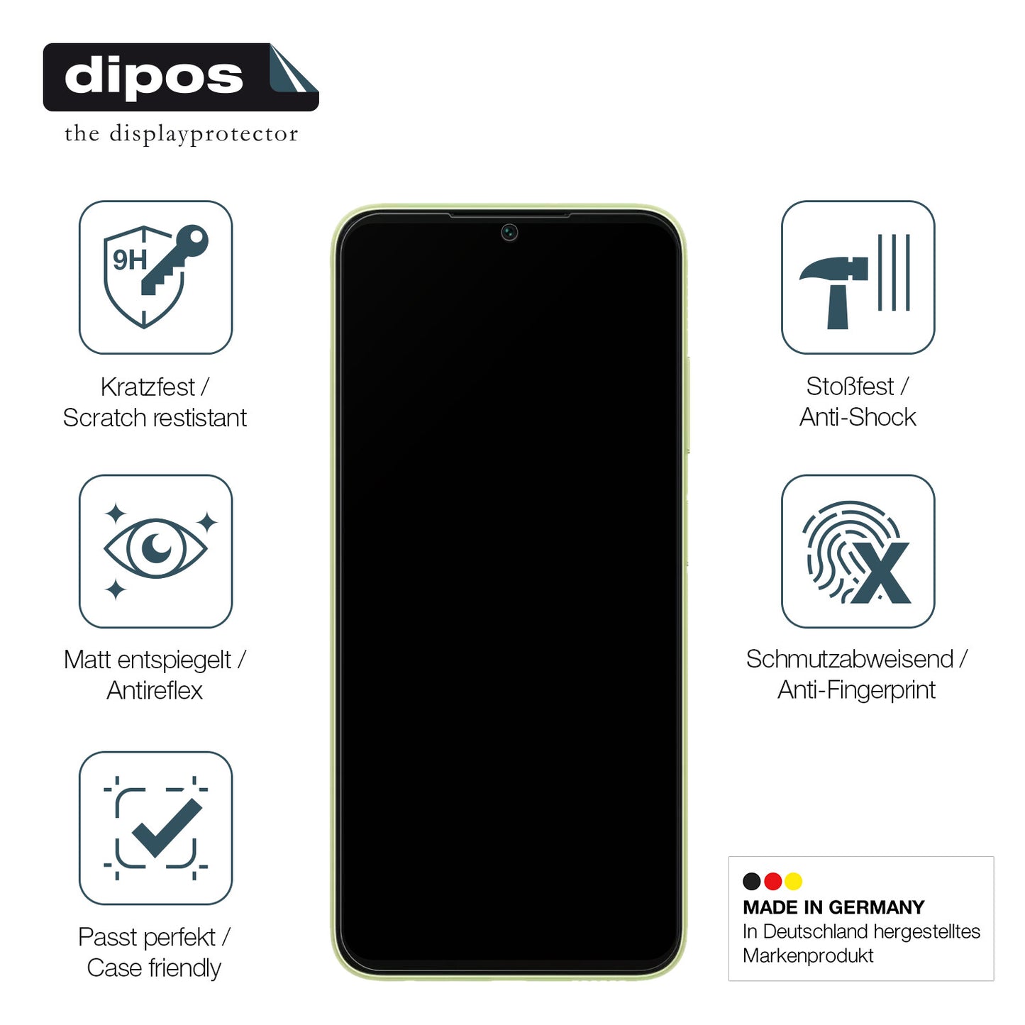 Displayschutz hergestellt in Deutschland, höchste Qualität made in Germany