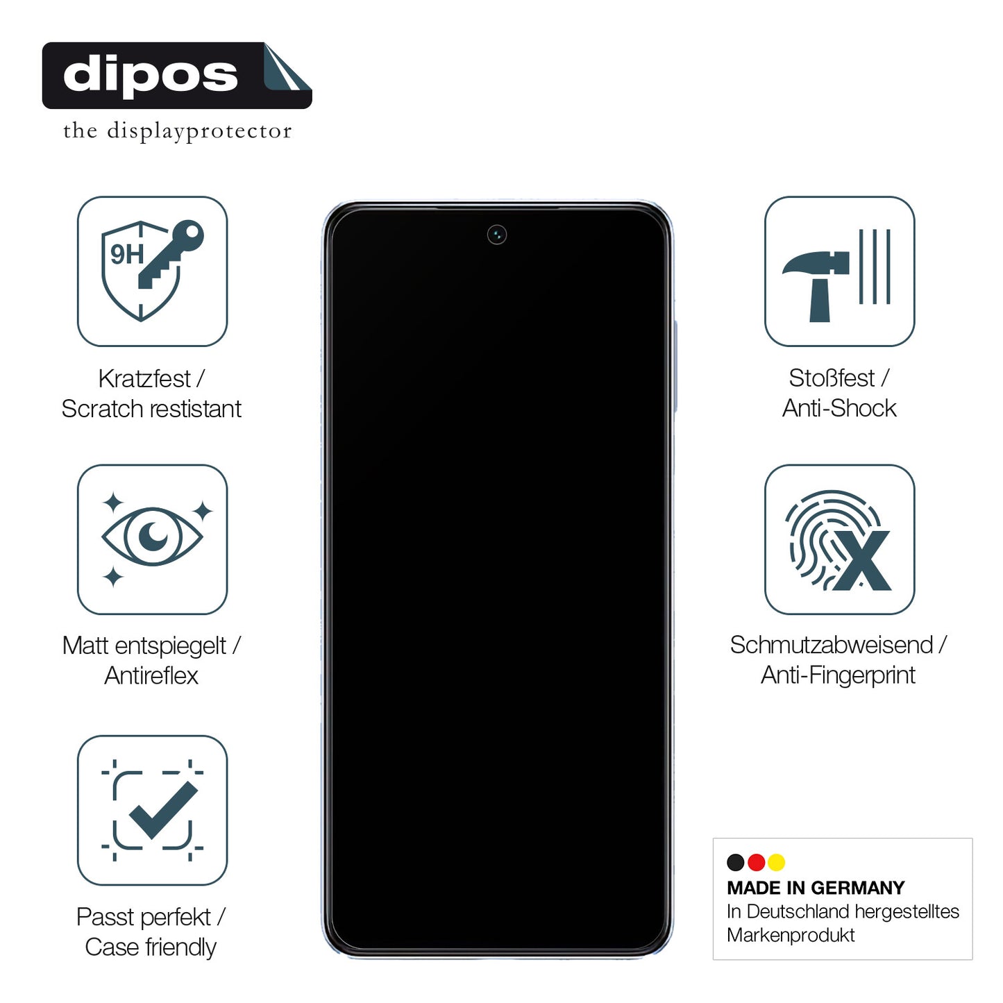 Displayschutz hergestellt in Deutschland, höchste Qualität made in Germany