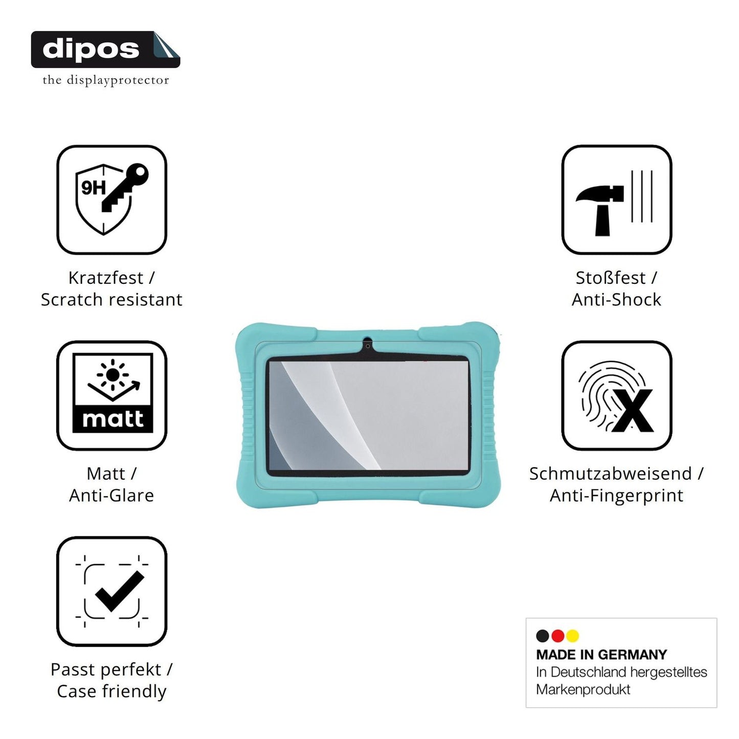 Displayschutz hergestellt in Deutschland, höchste Qualität made in Germany
