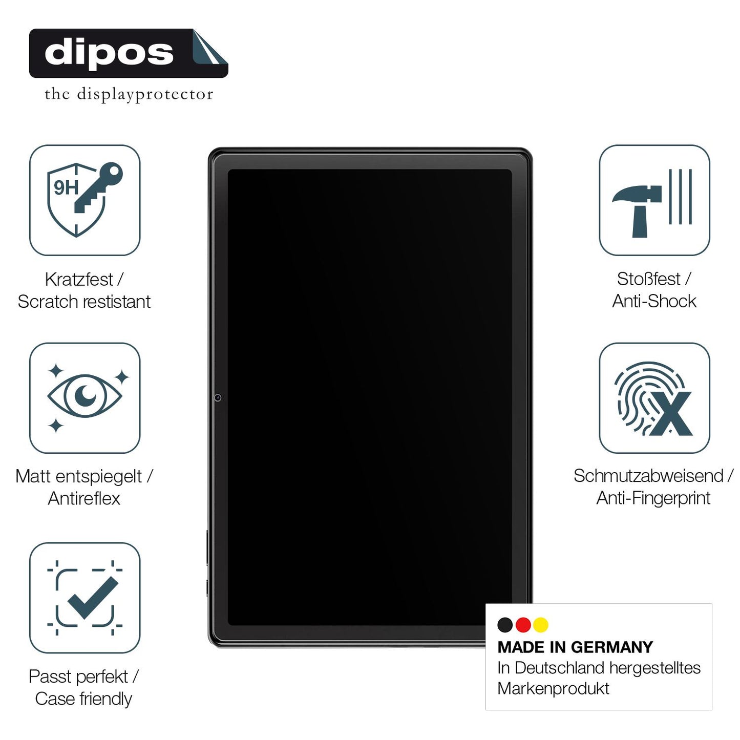 Displayschutz hergestellt in Deutschland, höchste Qualität made in Germany
