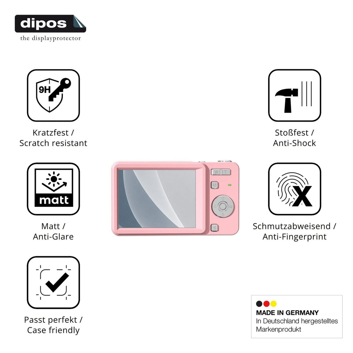 Displayschutz hergestellt in Deutschland, höchste Qualität made in Germany