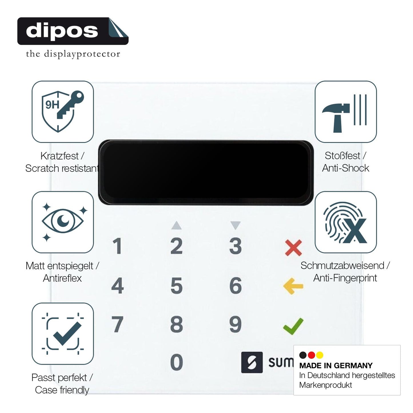 Displayschutz hergestellt in Deutschland, höchste Qualität made in Germany
