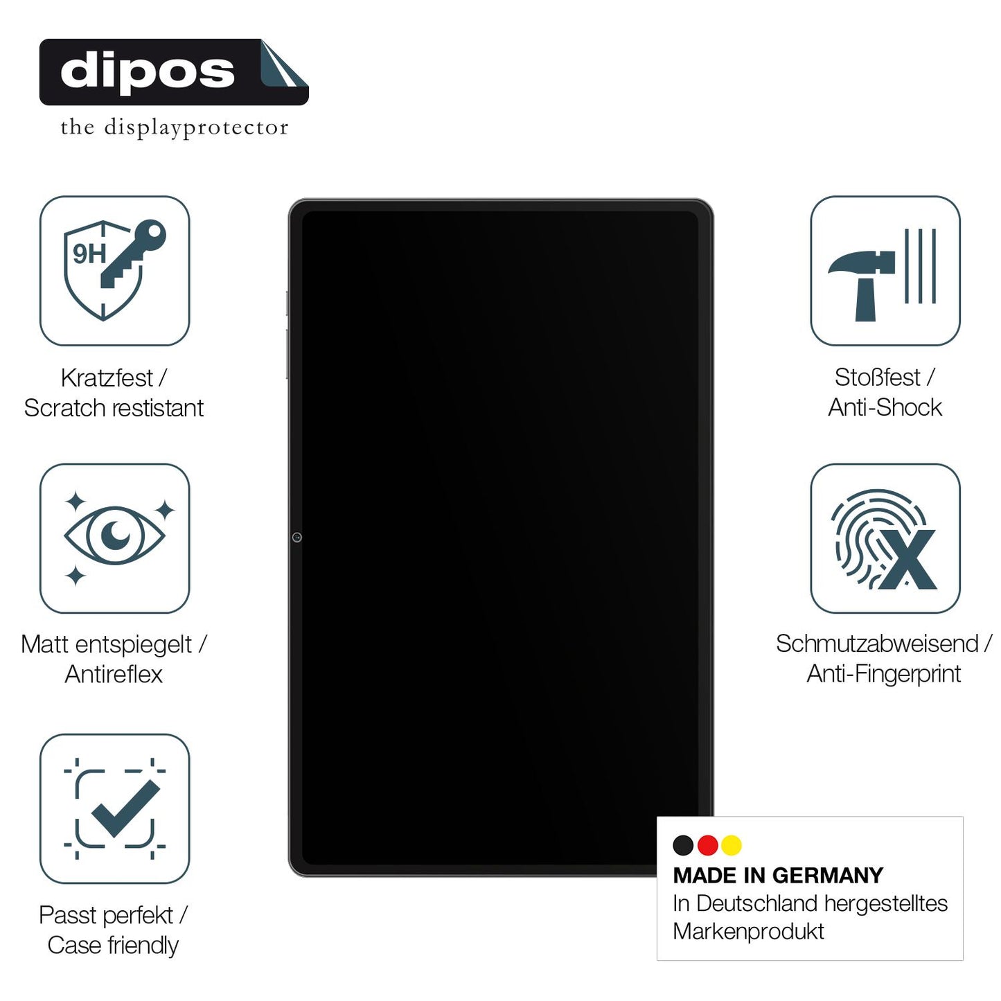 Displayschutz hergestellt in Deutschland, höchste Qualität made in Germany