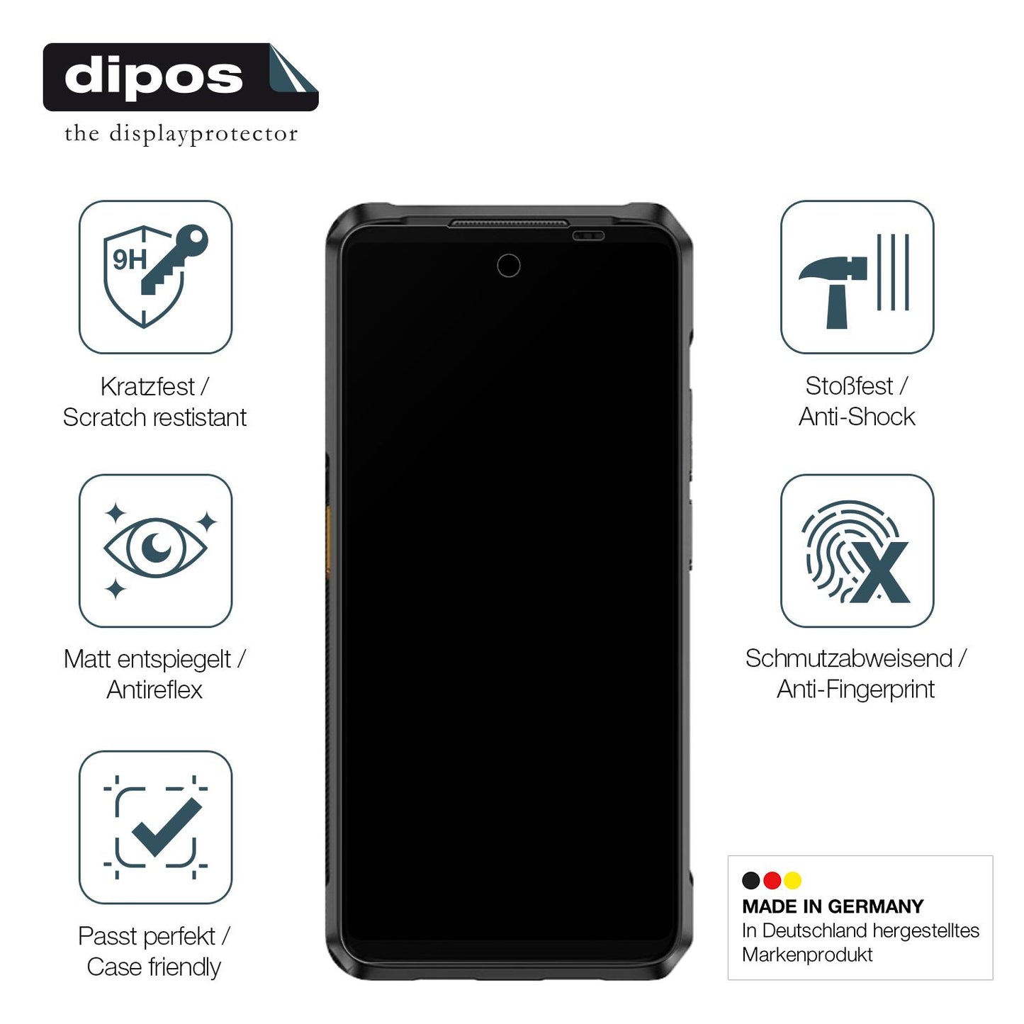 Displayschutz hergestellt in Deutschland, höchste Qualität made in Germany