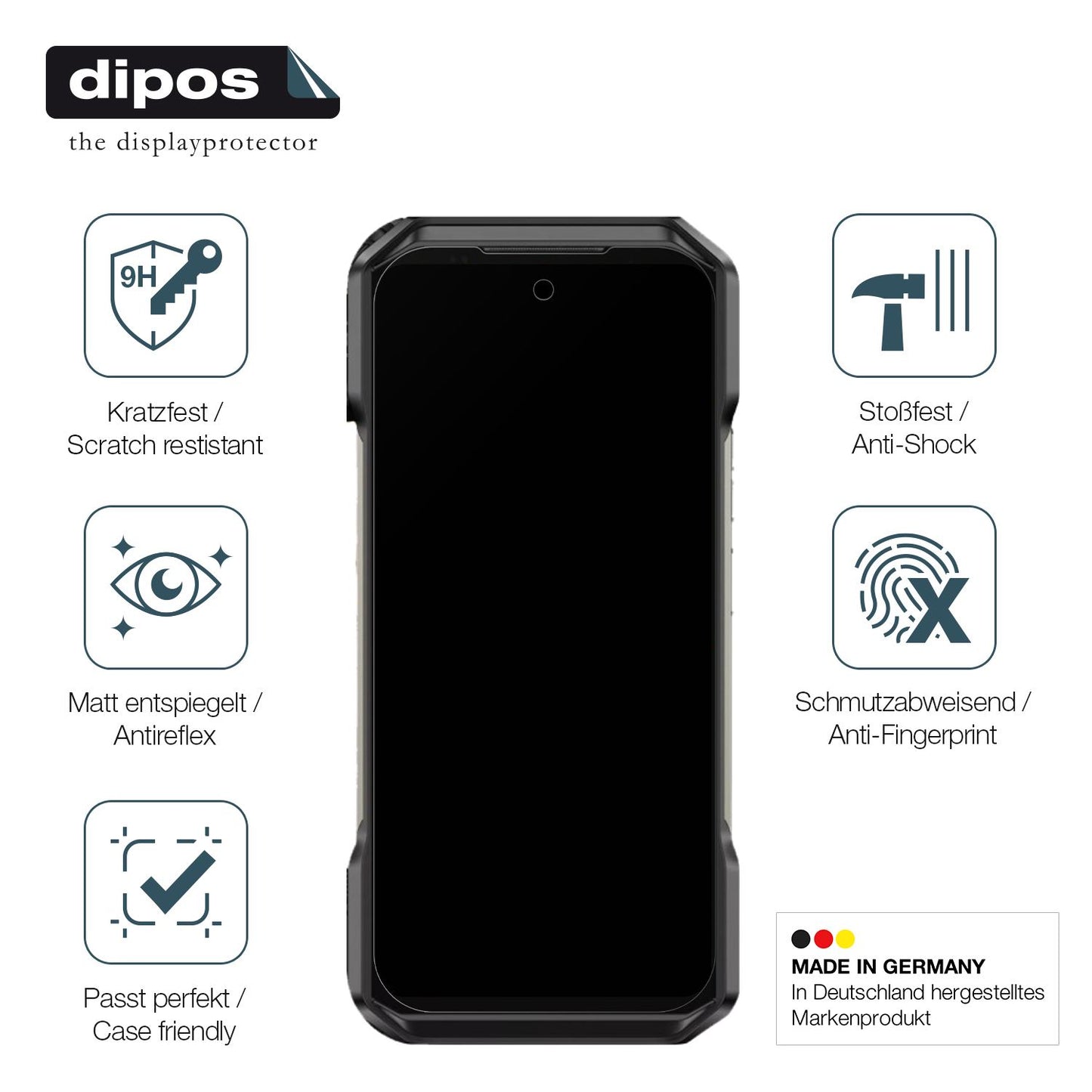 Displayschutz hergestellt in Deutschland, höchste Qualität made in Germany