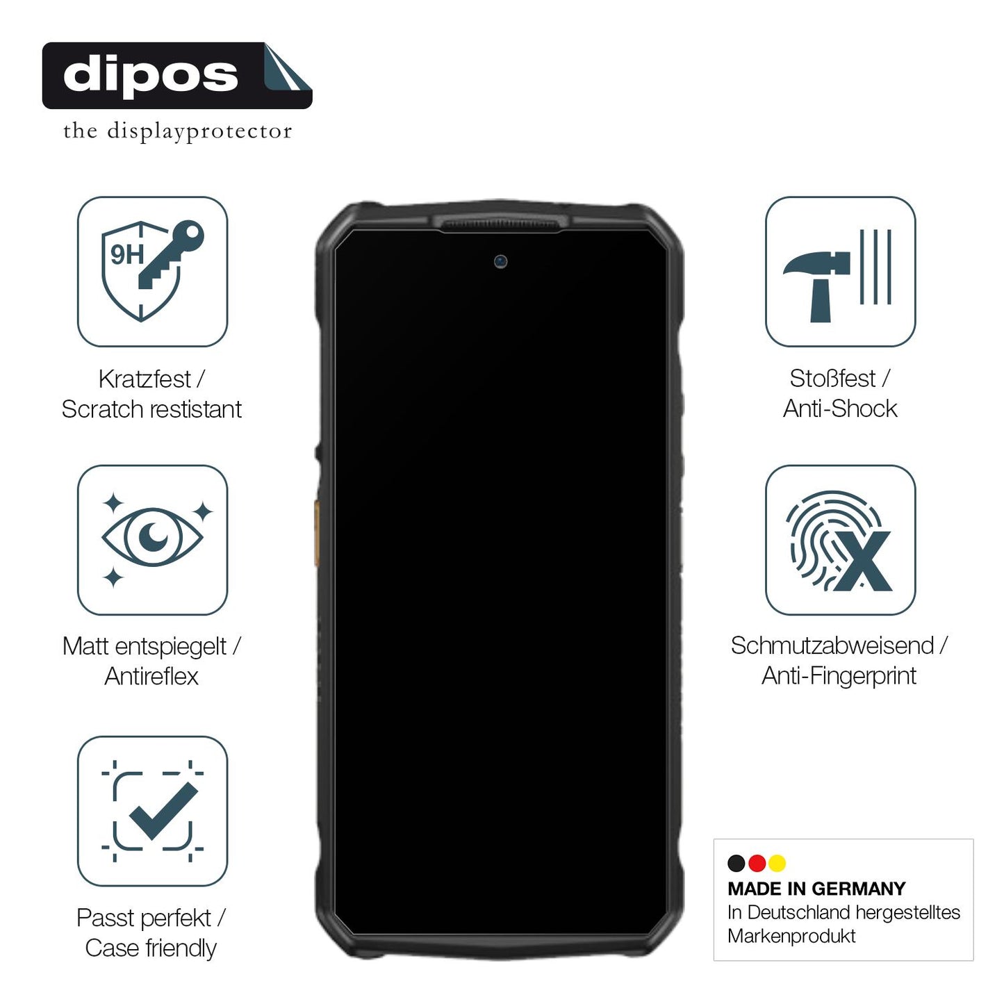 Displayschutz hergestellt in Deutschland, höchste Qualität made in Germany