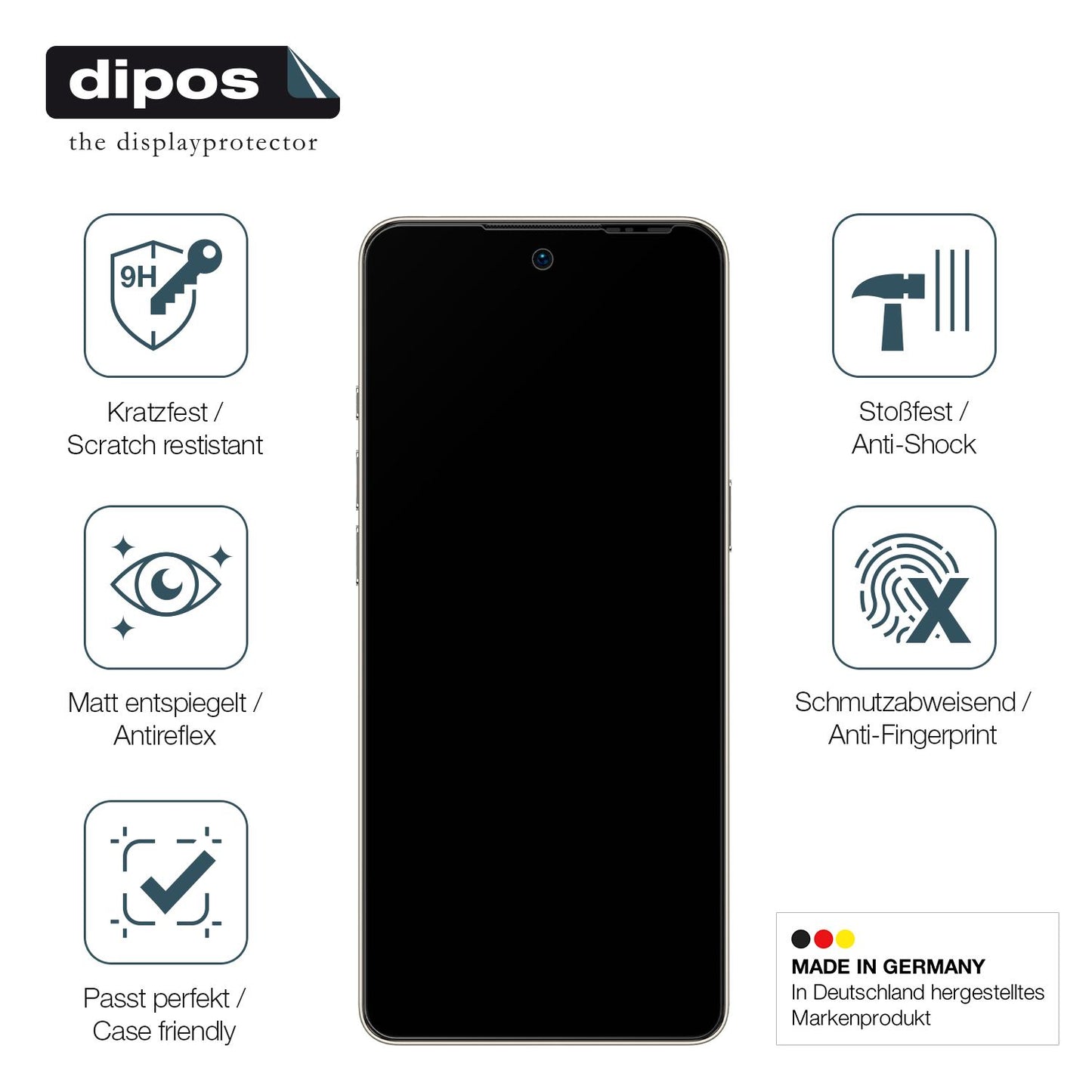 Displayschutz hergestellt in Deutschland, höchste Qualität made in Germany
