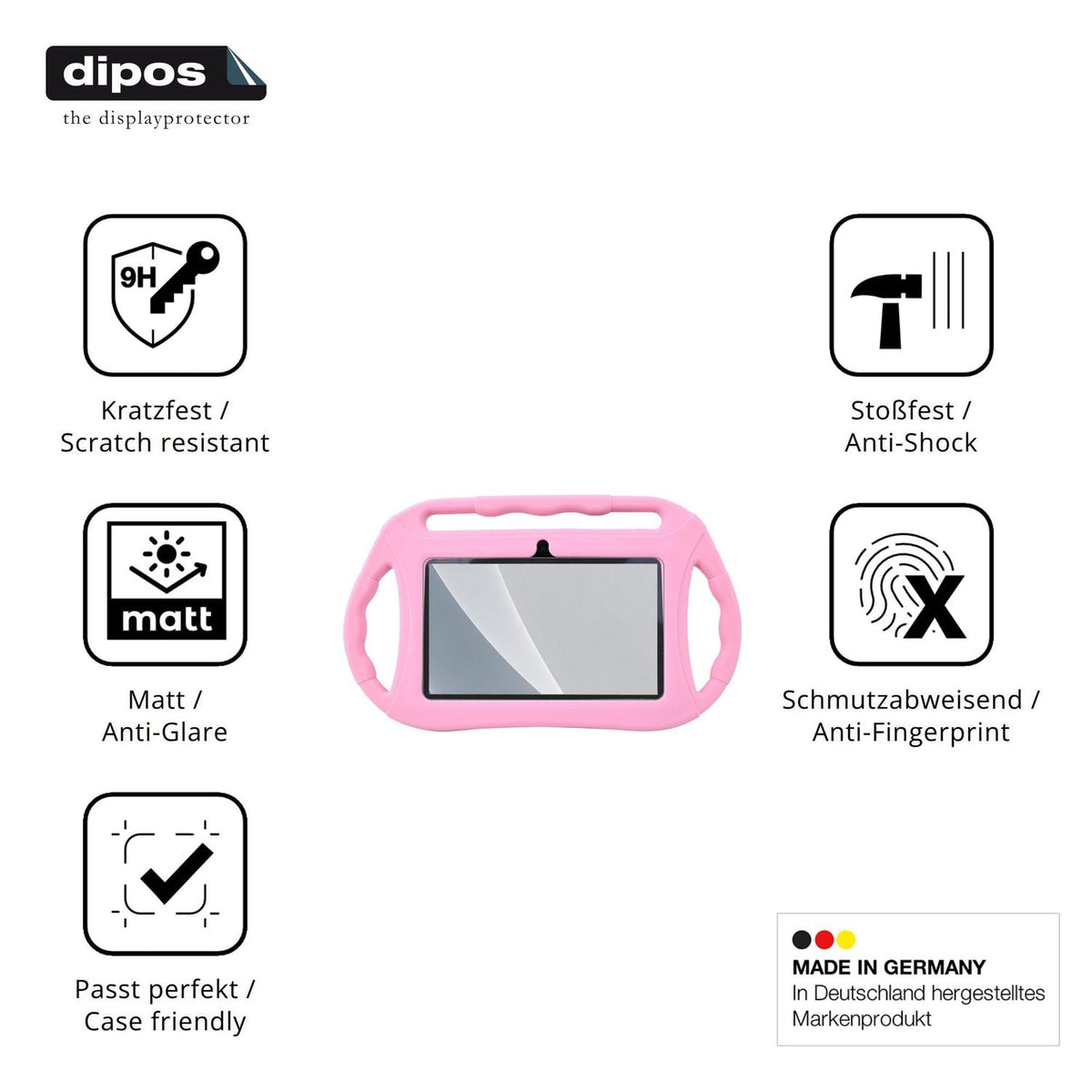 Displayschutz hergestellt in Deutschland, höchste Qualität made in Germany