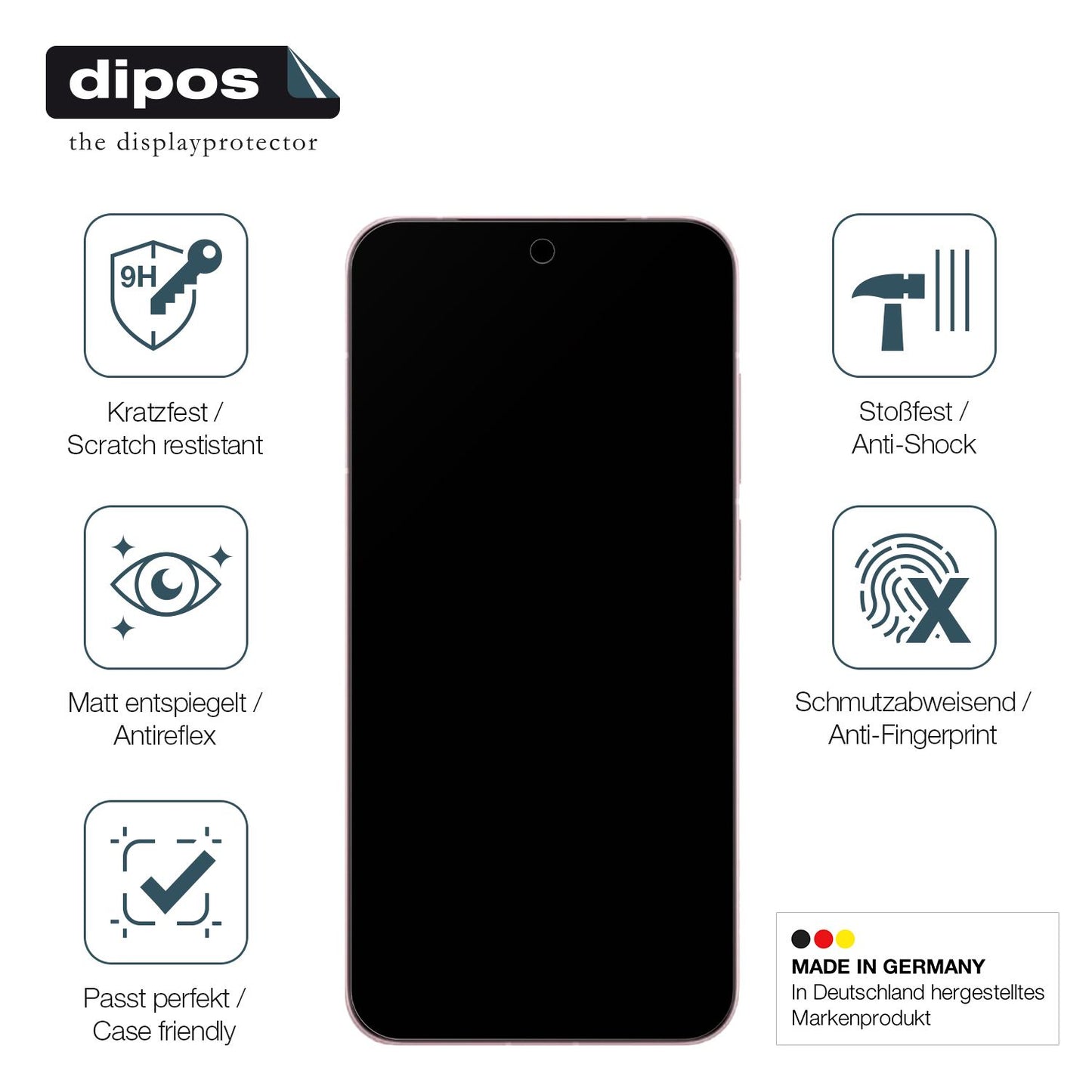 Displayschutz hergestellt in Deutschland, höchste Qualität made in Germany
