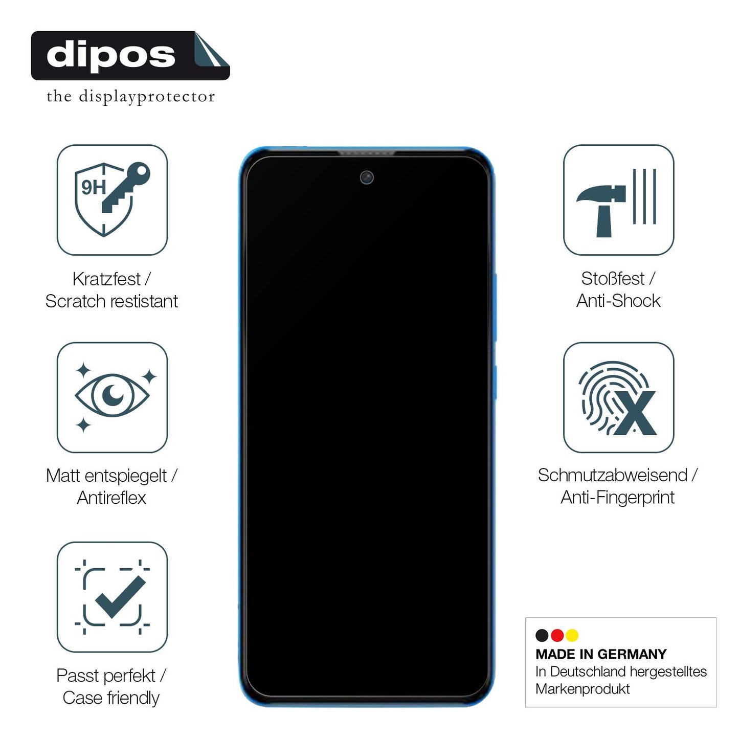 Displayschutz hergestellt in Deutschland, höchste Qualität made in Germany
