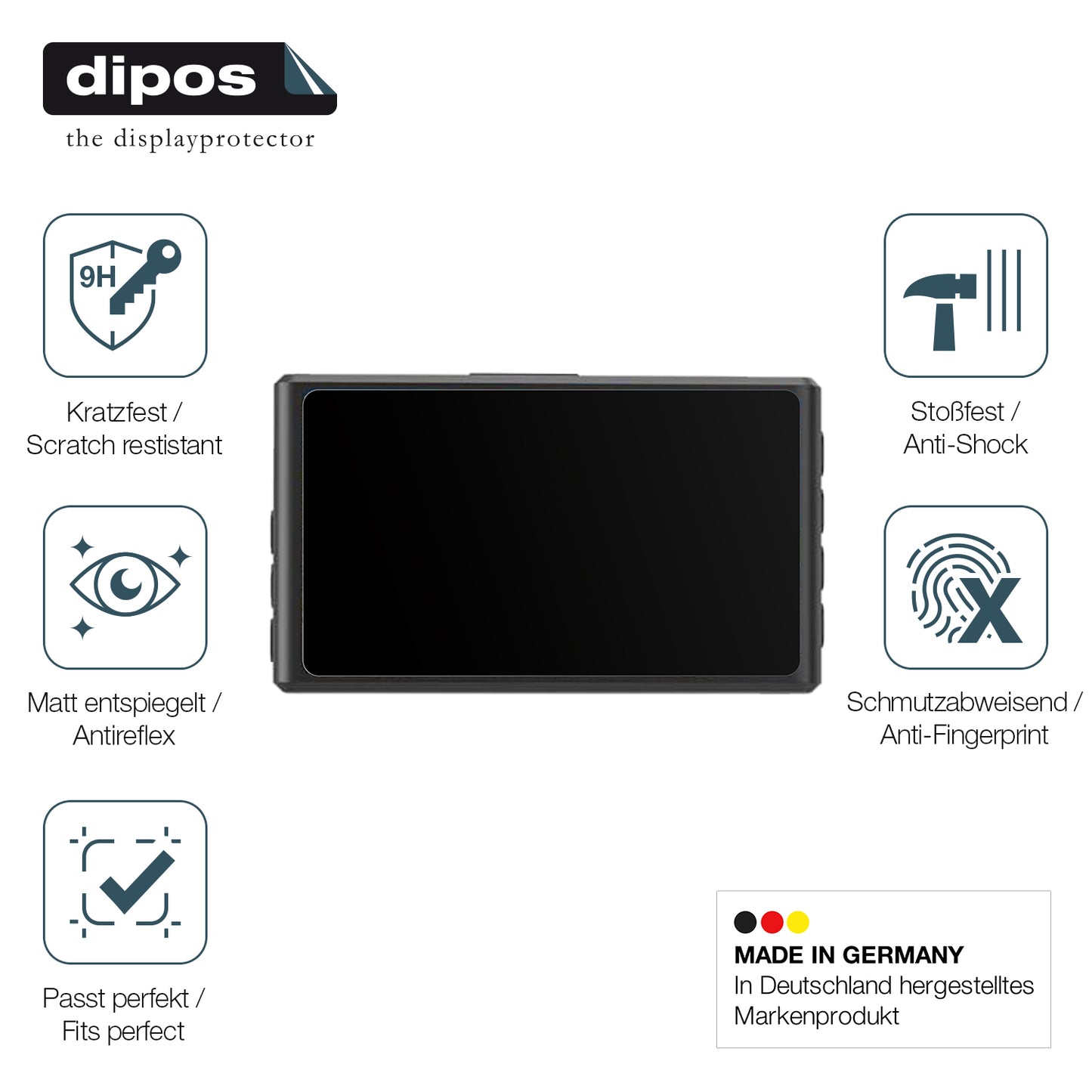 Displayschutz hergestellt in Deutschland, höchste Qualität made in Germany