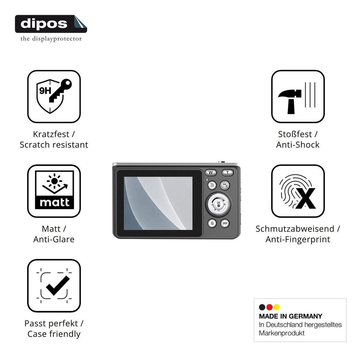 Displayschutz hergestellt in Deutschland, höchste Qualität made in Germany