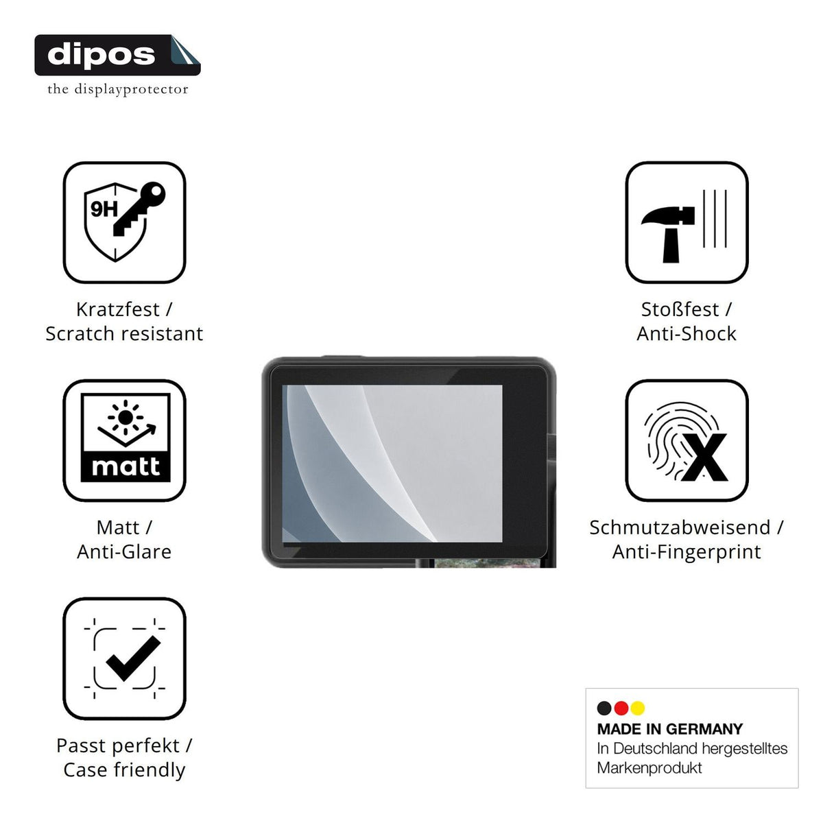 Displayschutz hergestellt in Deutschland, höchste Qualität made in Germany