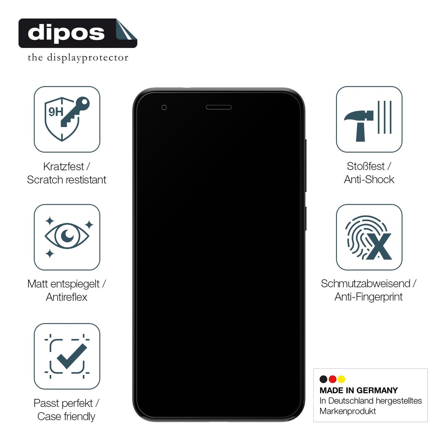 Displayschutz hergestellt in Deutschland, höchste Qualität made in Germany