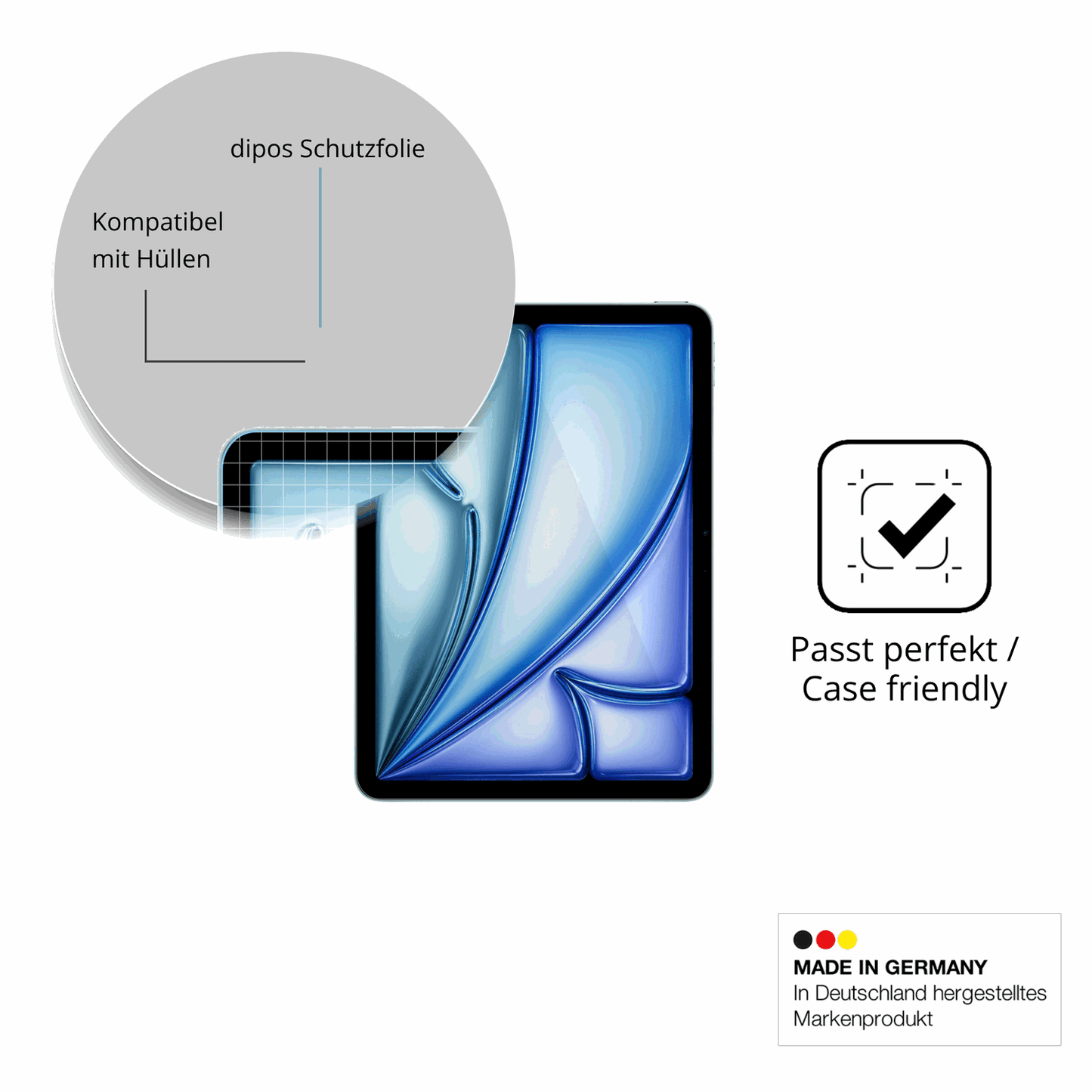 2x Schutzfolie klar für Apple iPad Air M4 11 Zoll 2026 Display-Schutzfolie