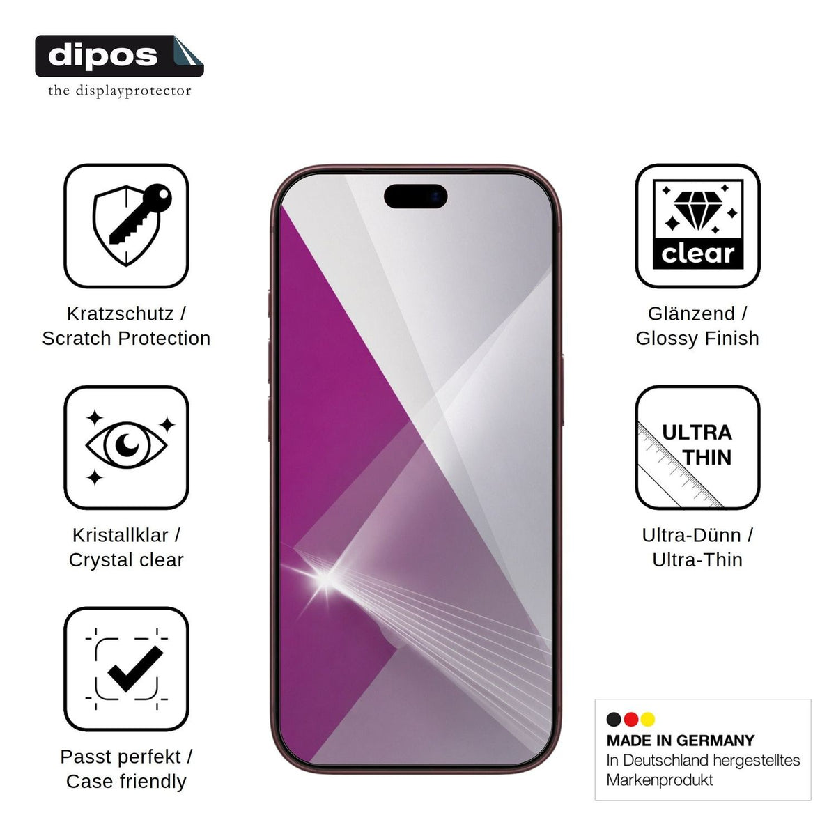 4x Schutzfolie klar für Apple iPhone 18 Pro Display-Schutzfolie