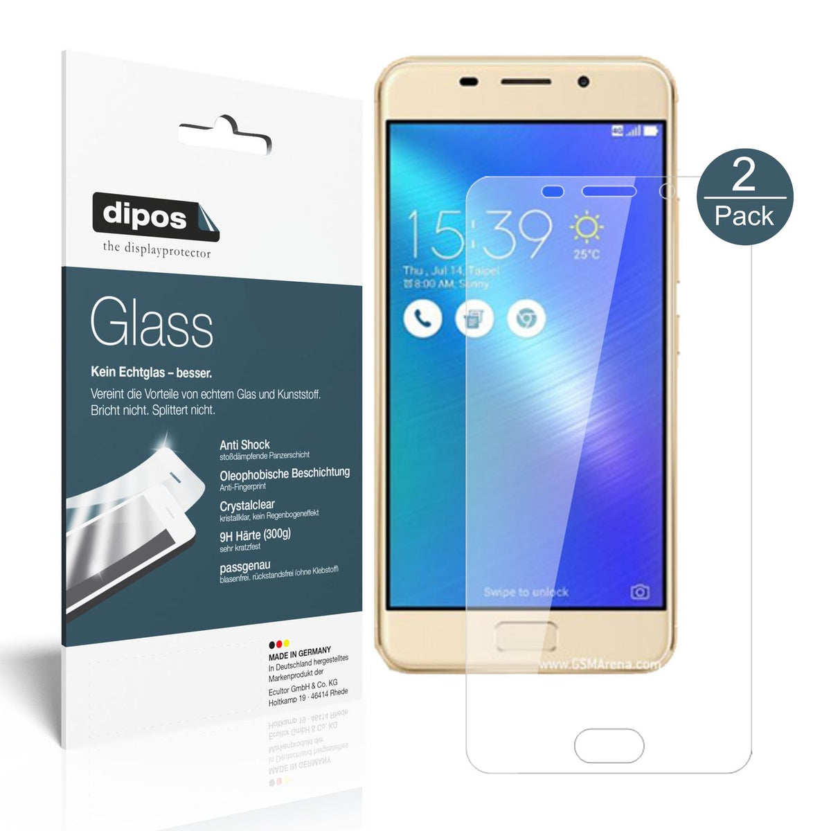 Perfekte Passform und ultimative Qualität: Unser 9H Panzerglas bietet Schutz für Asus-Zenfone 3S Max