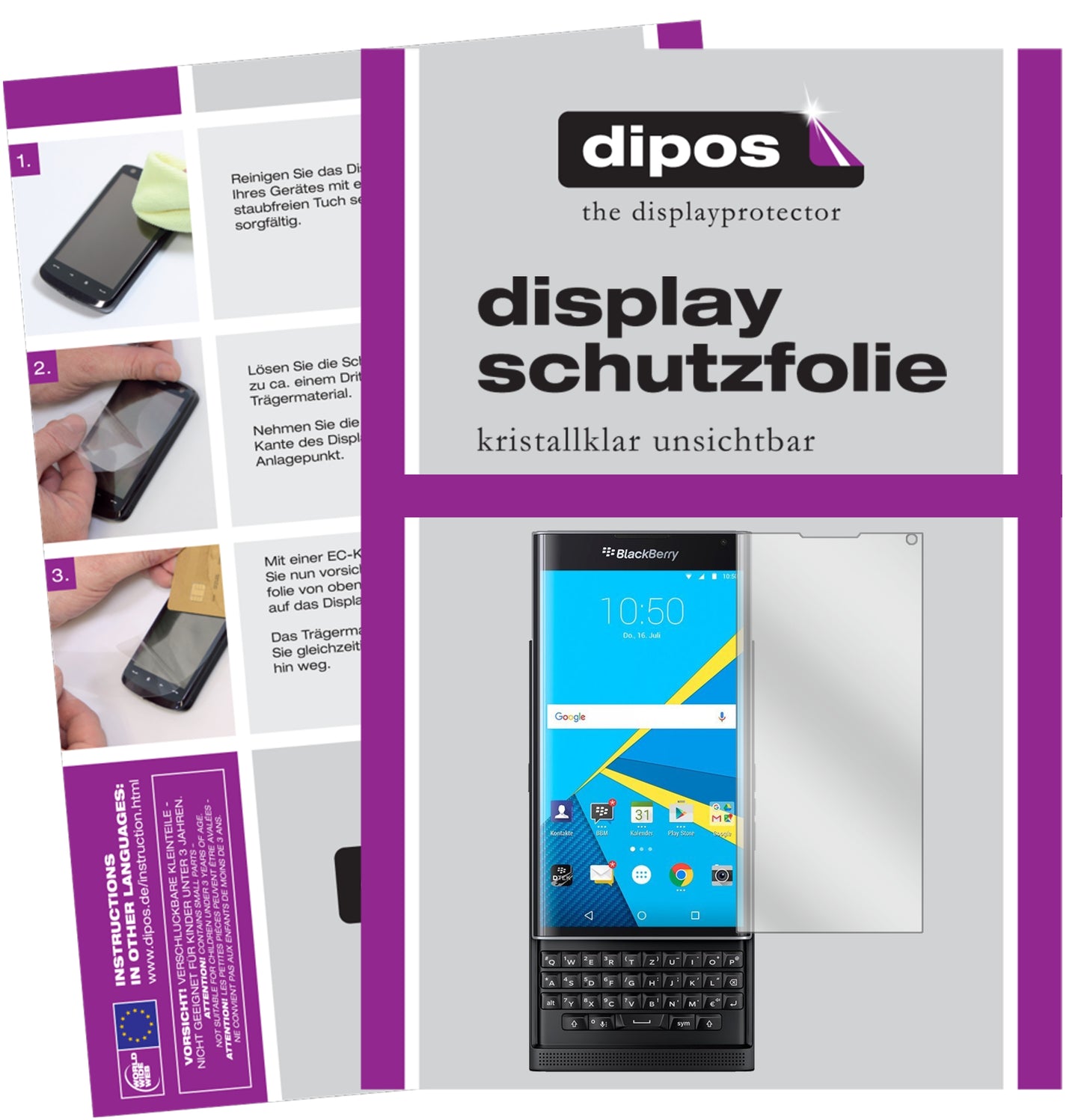 Perfekte Passform und ultimative Qualität: Unser 9H Panzerglas bietet Schutz für BlackBerry-Priv