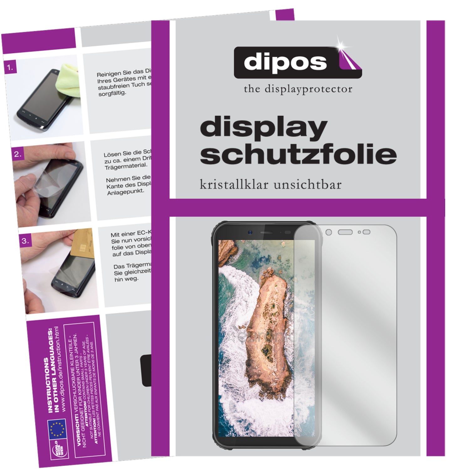 Kristallklare, dünne Schutzfolie: Kratzfest & passgenau für Blackview-BV5500 Pro