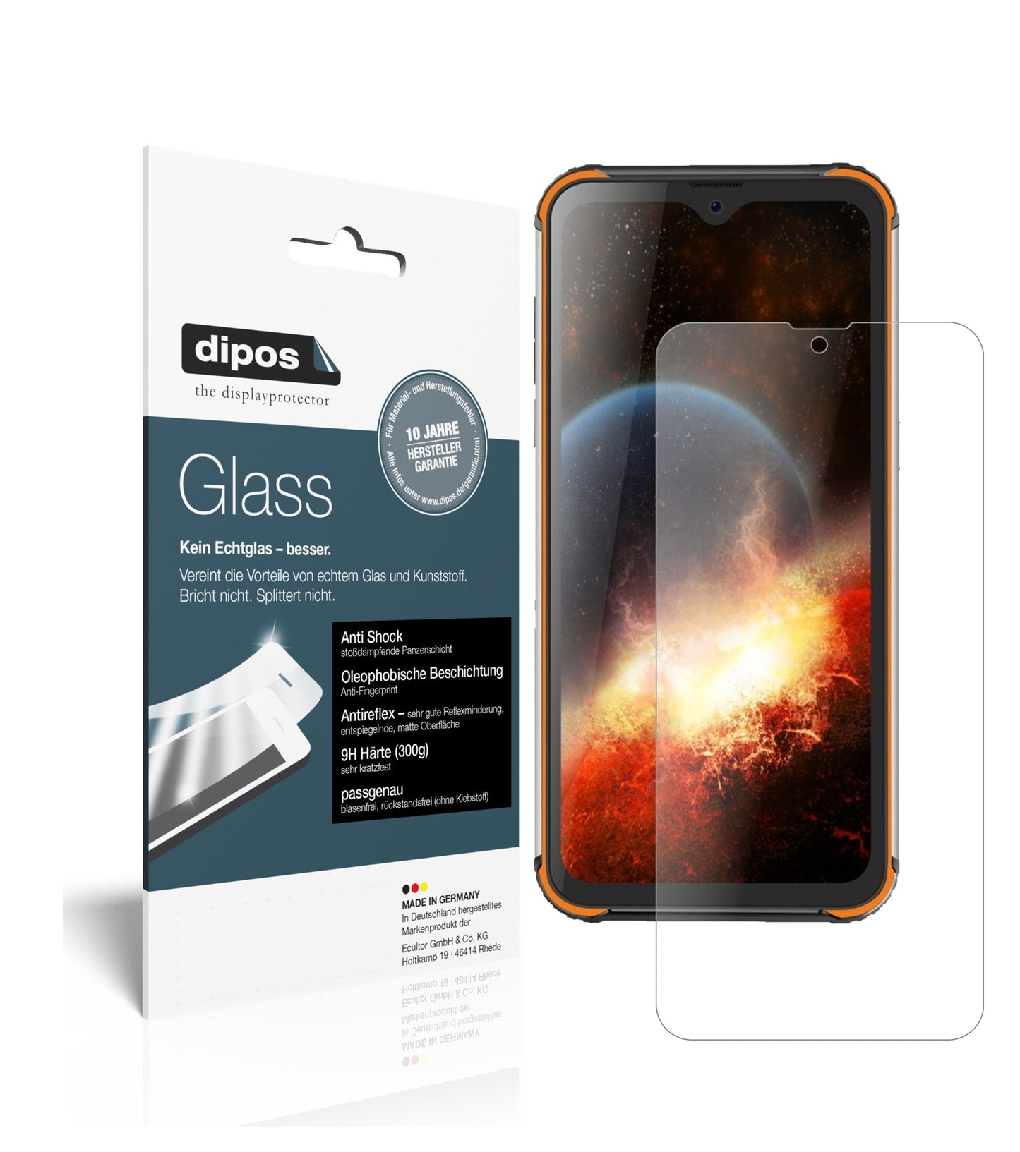Mattes Panzerglas: Schutz vor Brüchen, Fingerabdrücken und Bildschirmblendung für Blackview-BV9800 Pro