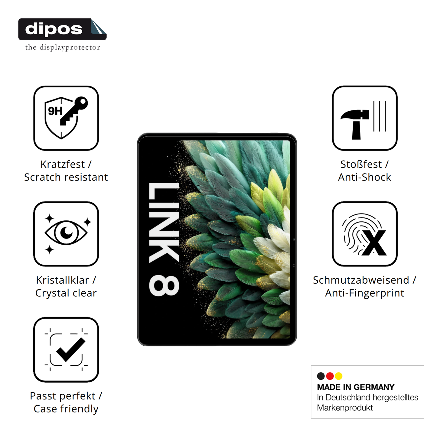 2x 9H Schutzfolie für Blackview Link 8 Panzerfolie