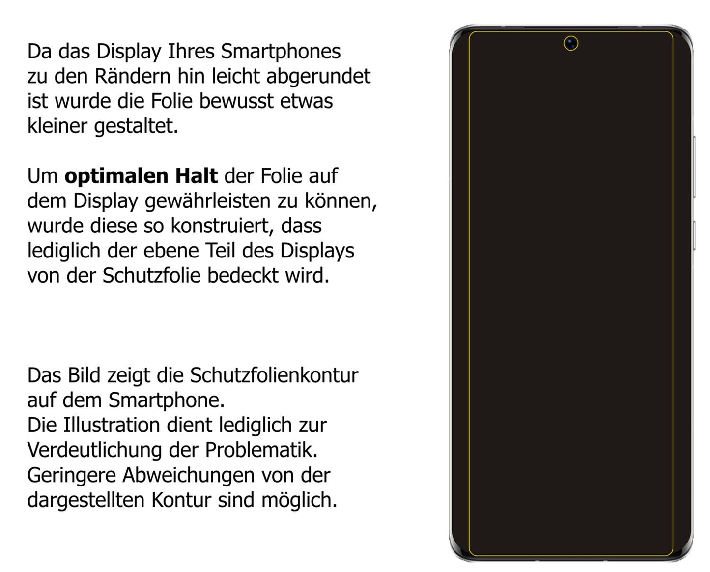 Privatsphäre-Schutz durch Sichtschutz-Folie passend zugeschnitten für Huawei P50 Pro