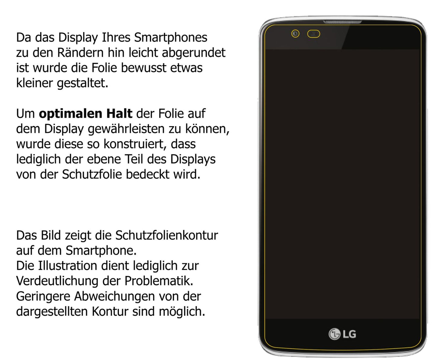 Privatsphäre-Schutz durch Sichtschutz-Folie passend zugeschnitten für LG Phoenix 2