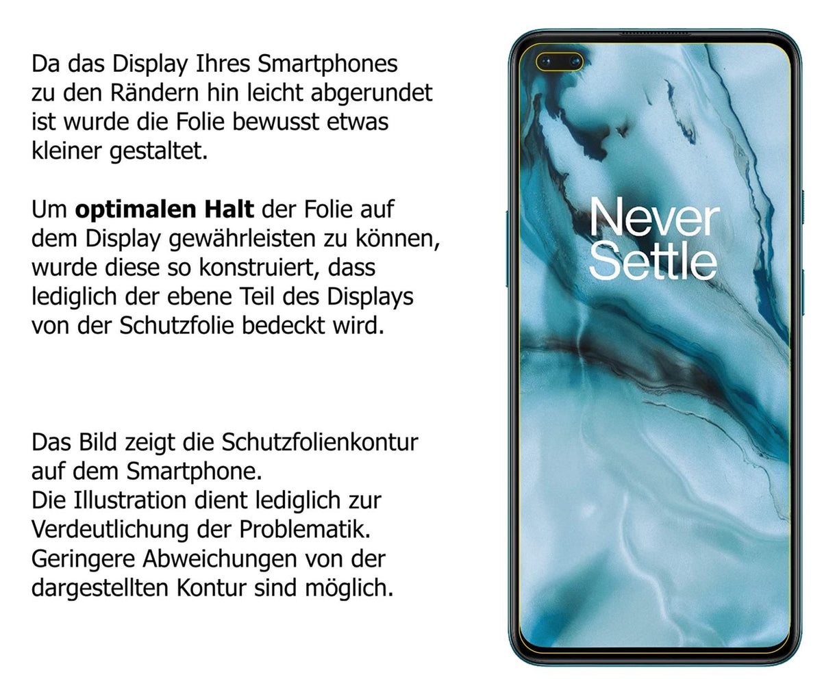 Privatsphäre-Schutz durch Sichtschutz-Folie passend zugeschnitten für OnePlus Nord