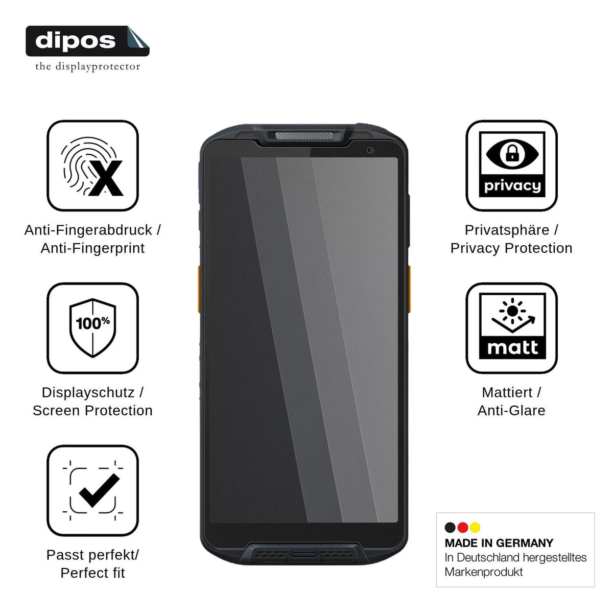 Blickschutzfolie für Point Mobile PM95 matt Schutzfolie Privacy