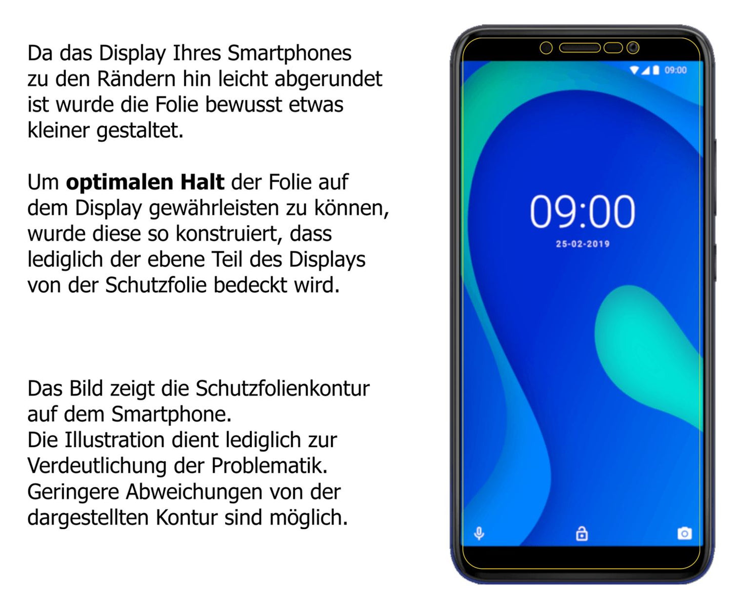 Privatsphäre-Schutz durch Sichtschutz-Folie passend zugeschnitten für Wiko Y80