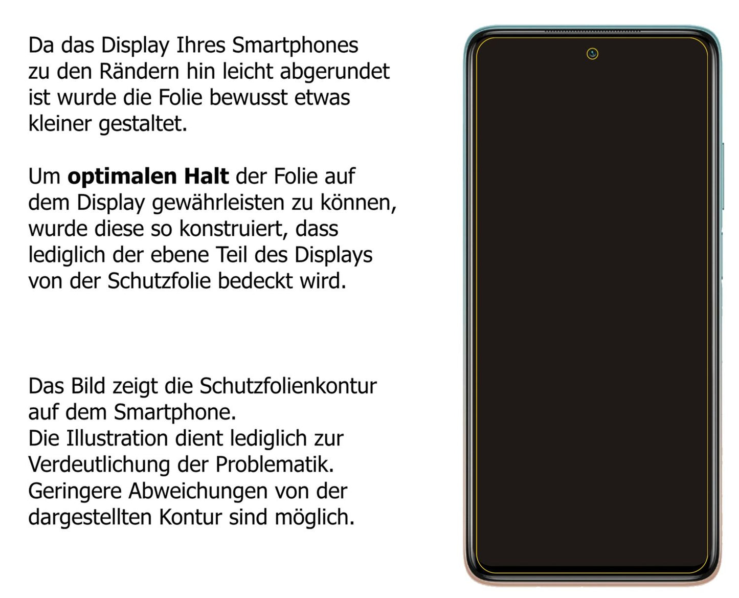 Privatsphäre-Schutz durch Sichtschutz-Folie passend zugeschnitten für Xiaomi Mi 10i 5G