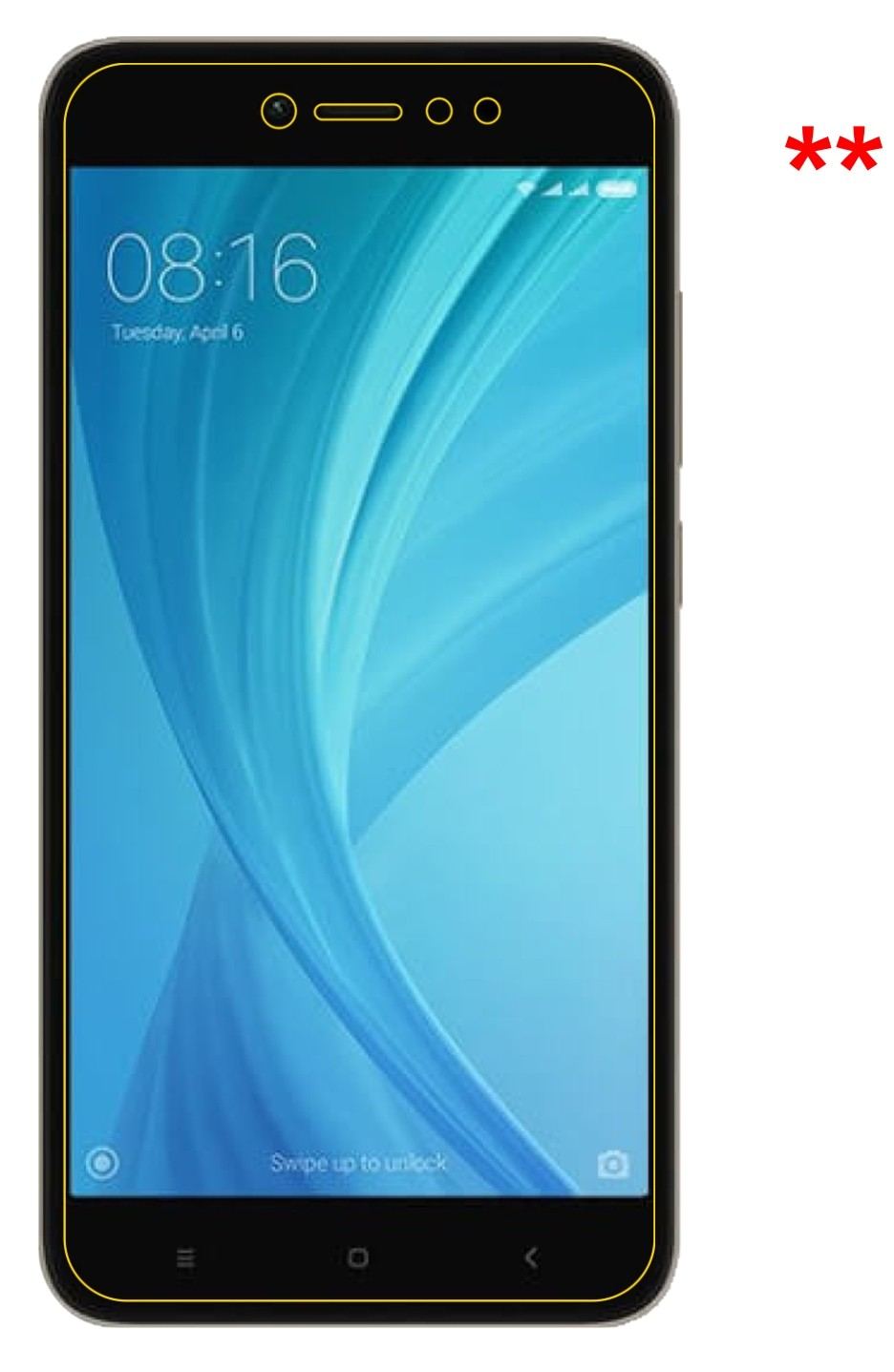 Dünne und klare Folie passend zugeschnitten für Xiaomi Note 5A Prime